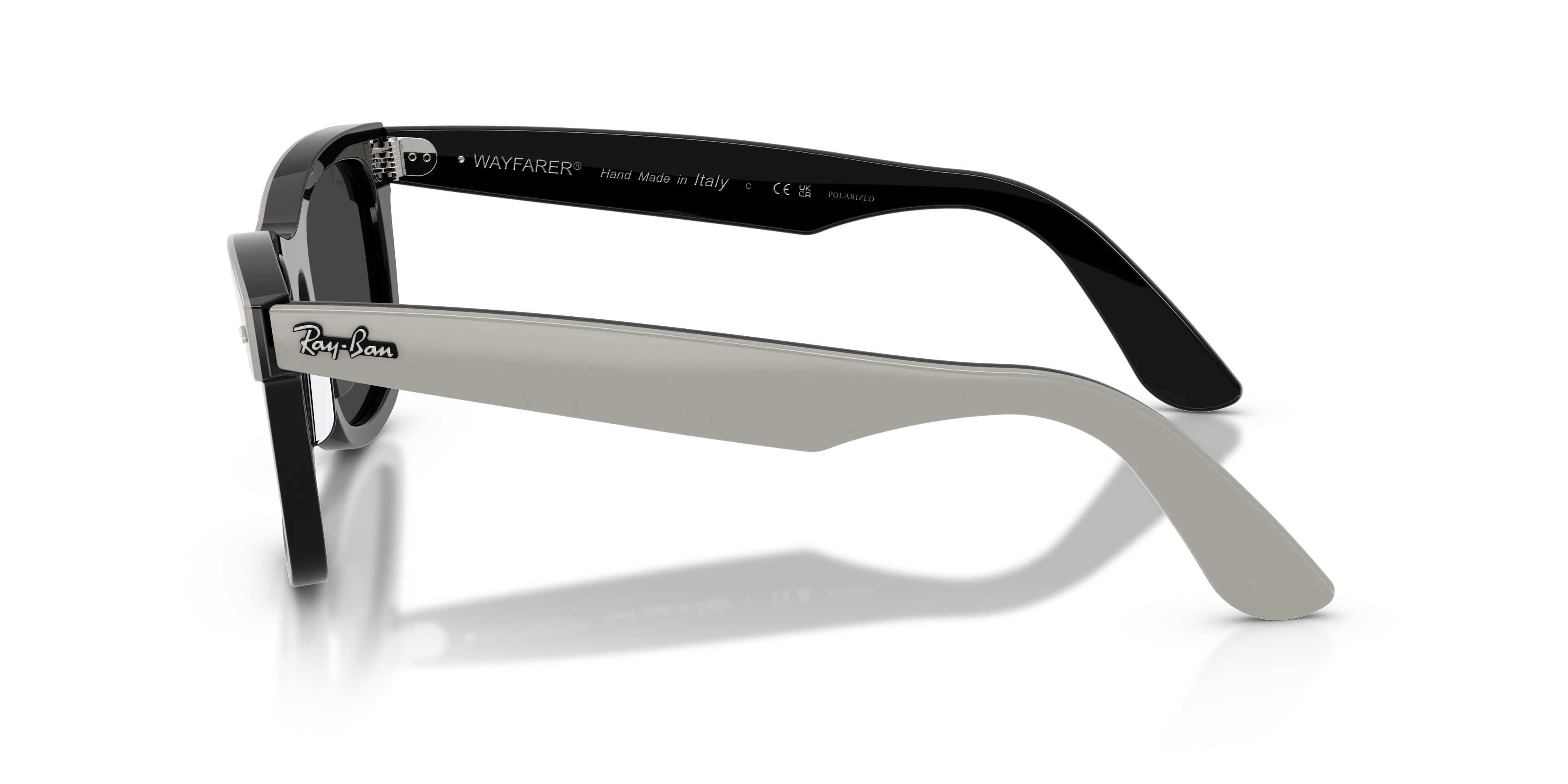 Ray - Ban RB2240 WAYFARER 144248 Occhiali da sole Acetato Grigio Grigio Squadrata Polarizzata - immagine 4