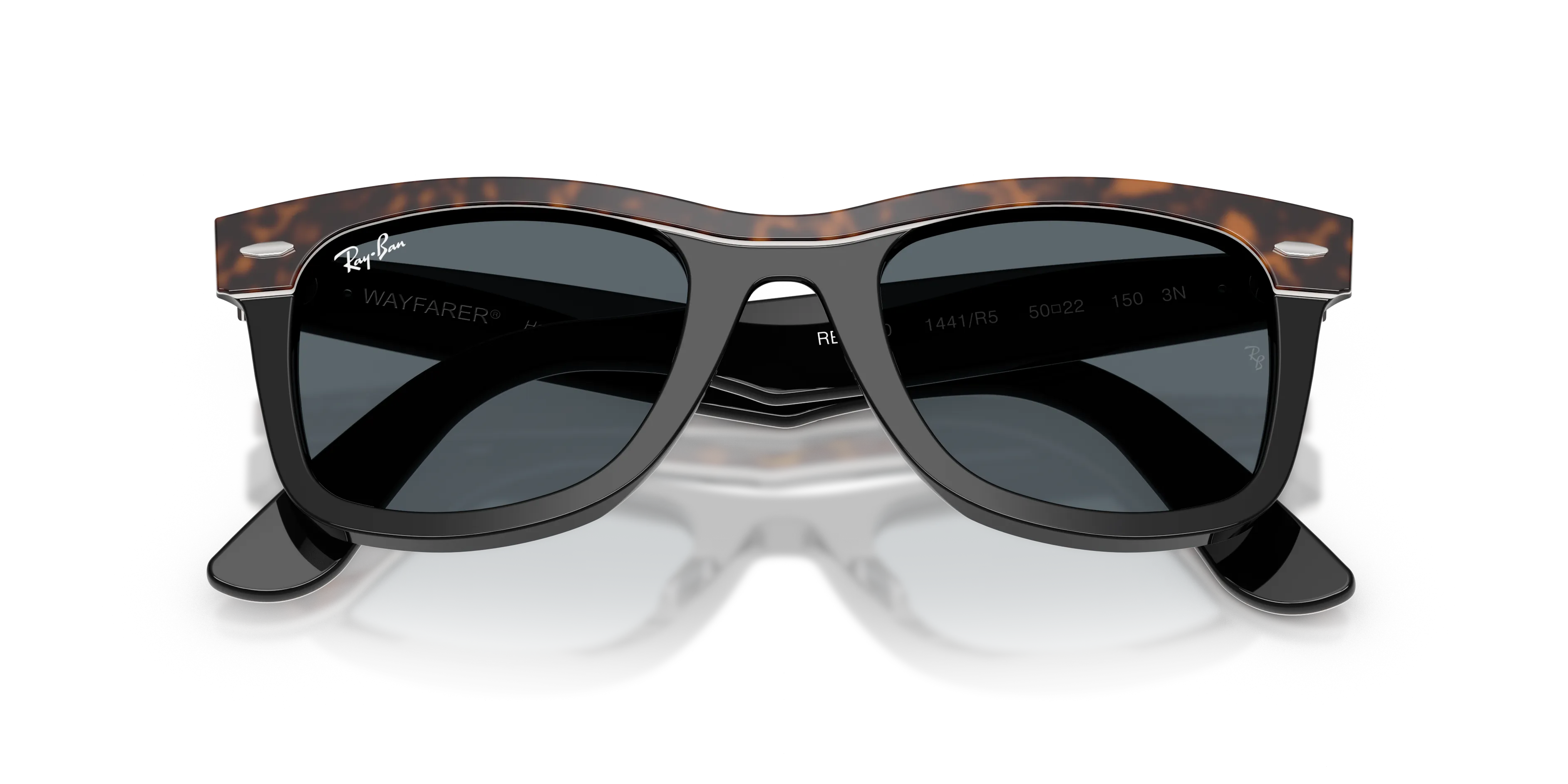 Ray - Ban RB2240 WAYFARER 1441R5 Occhiali da sole Acetato Marrone Blu Squadrata Normale - immagine 2