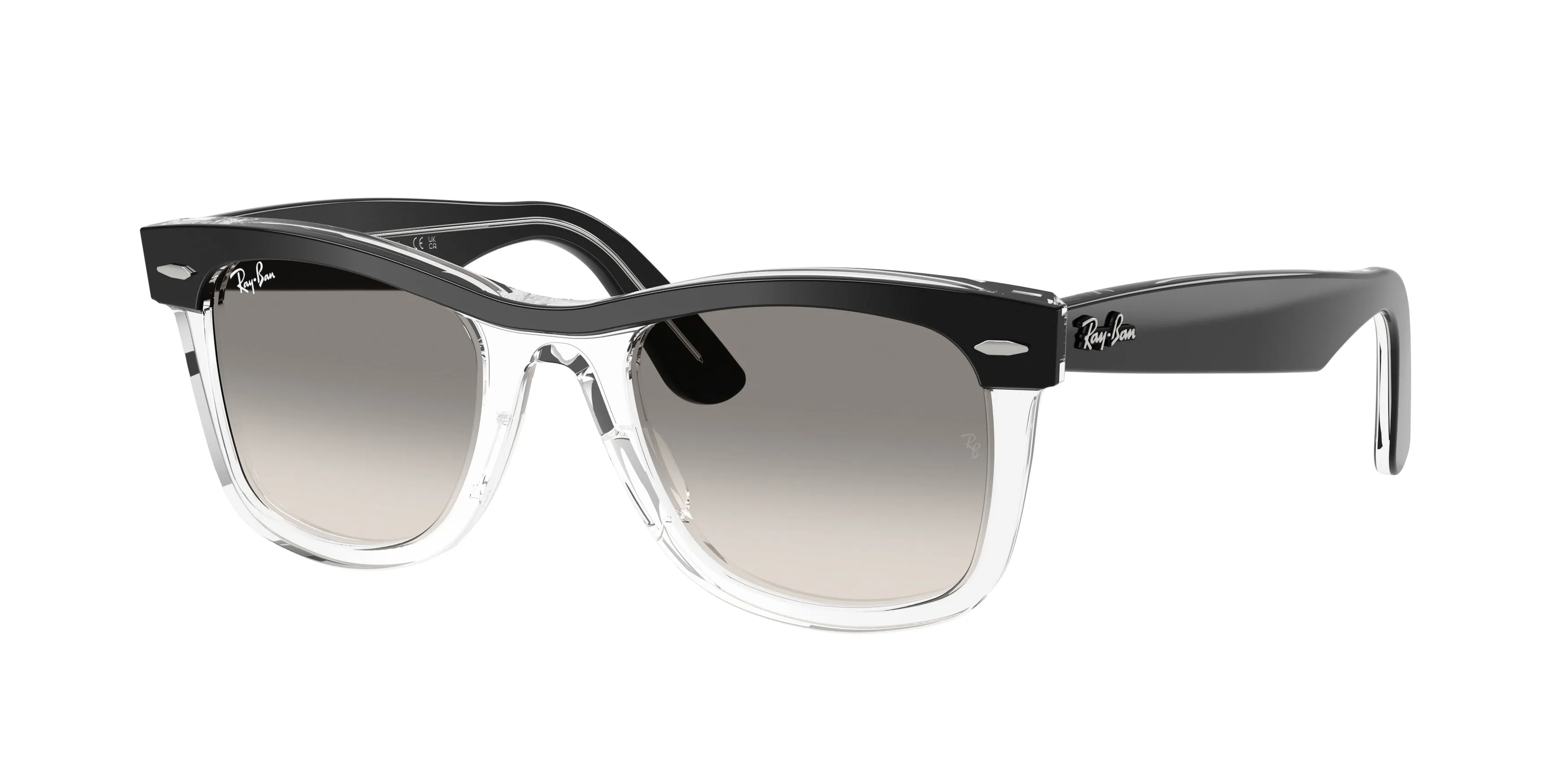 Ray - Ban RB2240 WAYFARER 129432 Occhiali da sole Acetato Nero Grigio Squadrata Normale Sfumato - immagine 1
