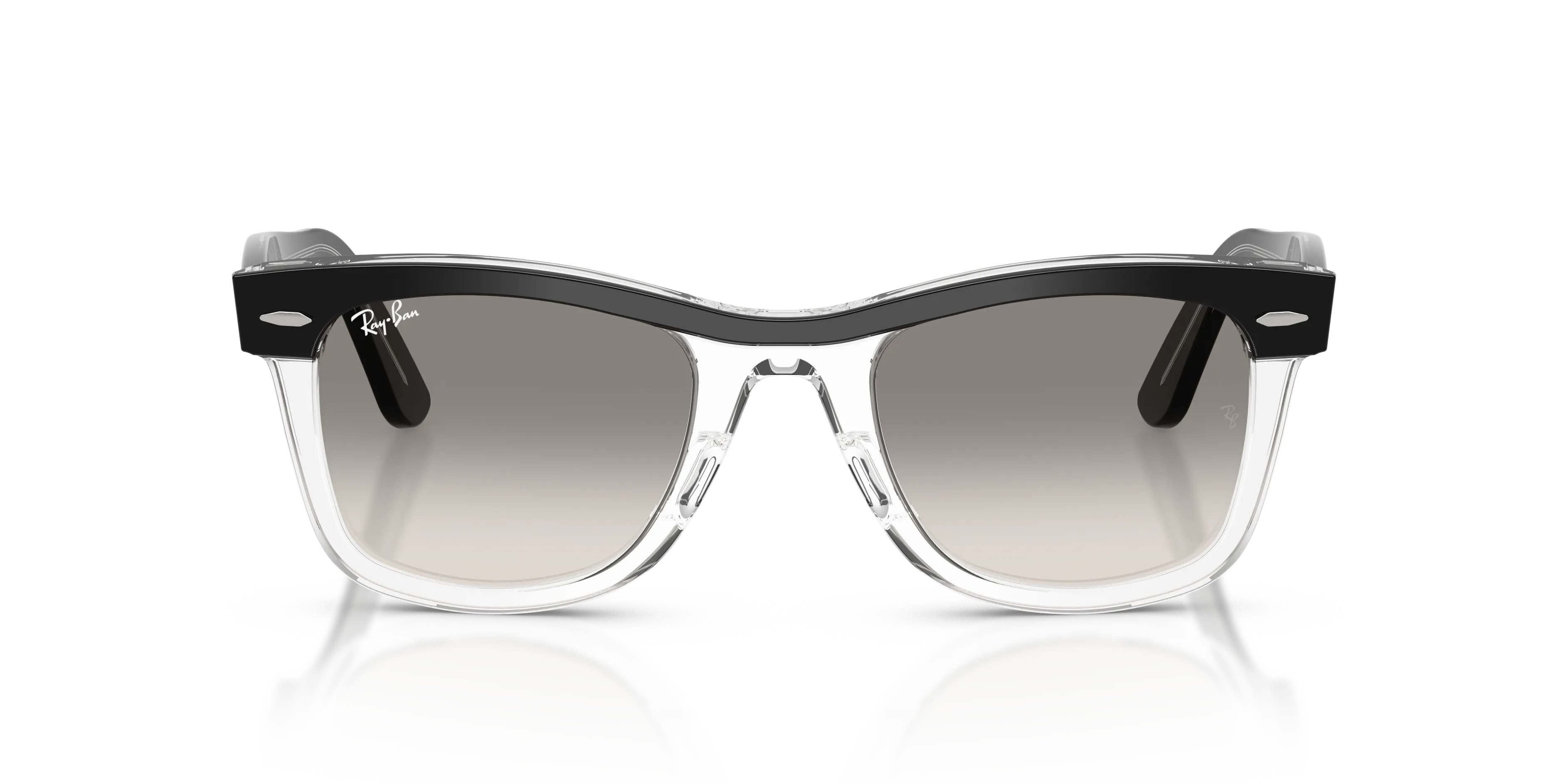 Ray - Ban RB2240 WAYFARER 129432 Occhiali da sole Acetato Nero Grigio Squadrata Normale Sfumato - immagine 3