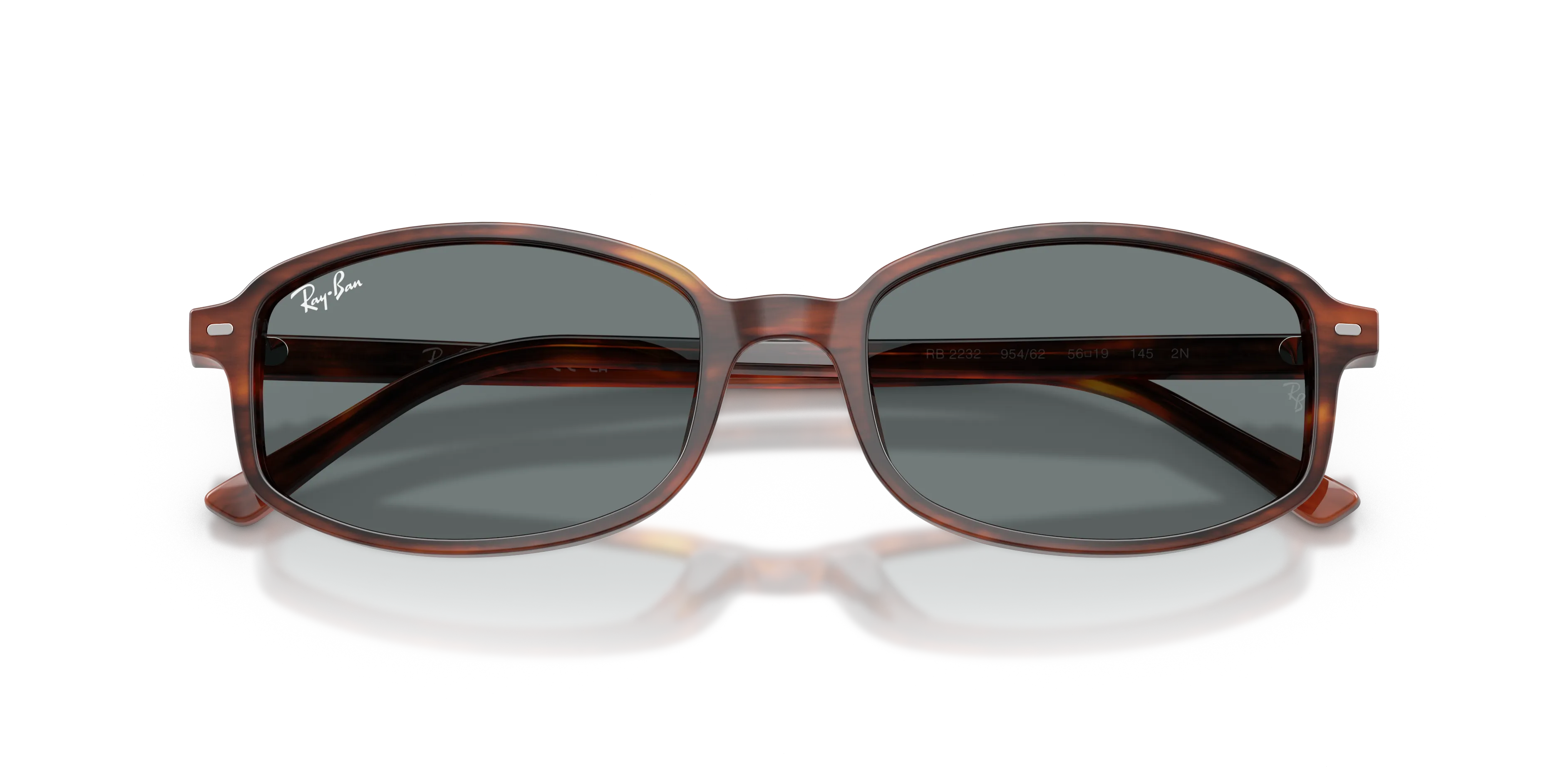 Ray - Ban RB2232 954/62 Occhiali da sole Acetato Marrone Blu Geometrica Normale - immagine 2