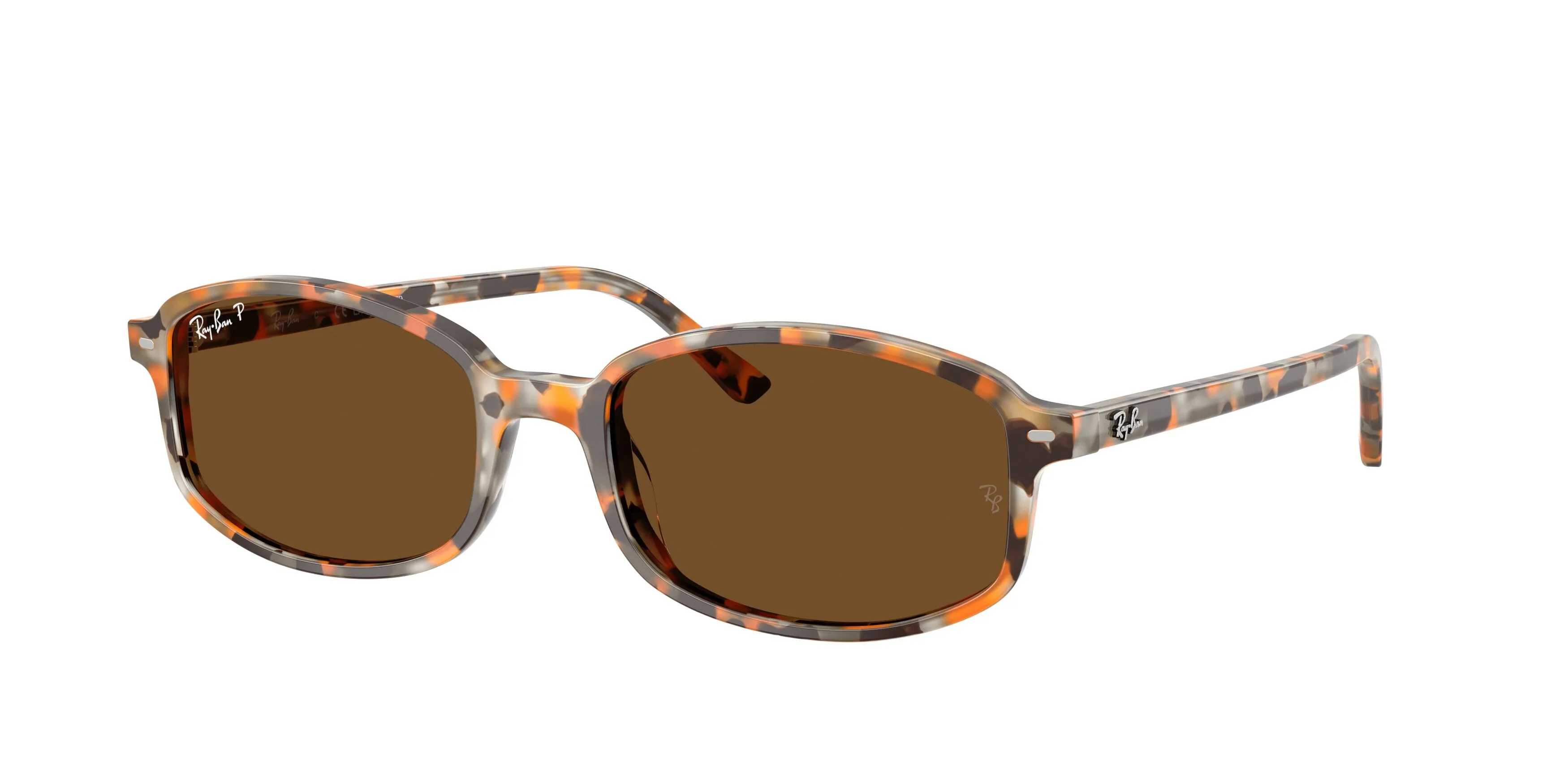 Ray - Ban RB2232 135757 Occhiali da sole Acetato Marrone Marrone Geometrica Polarizzata - immagine 1