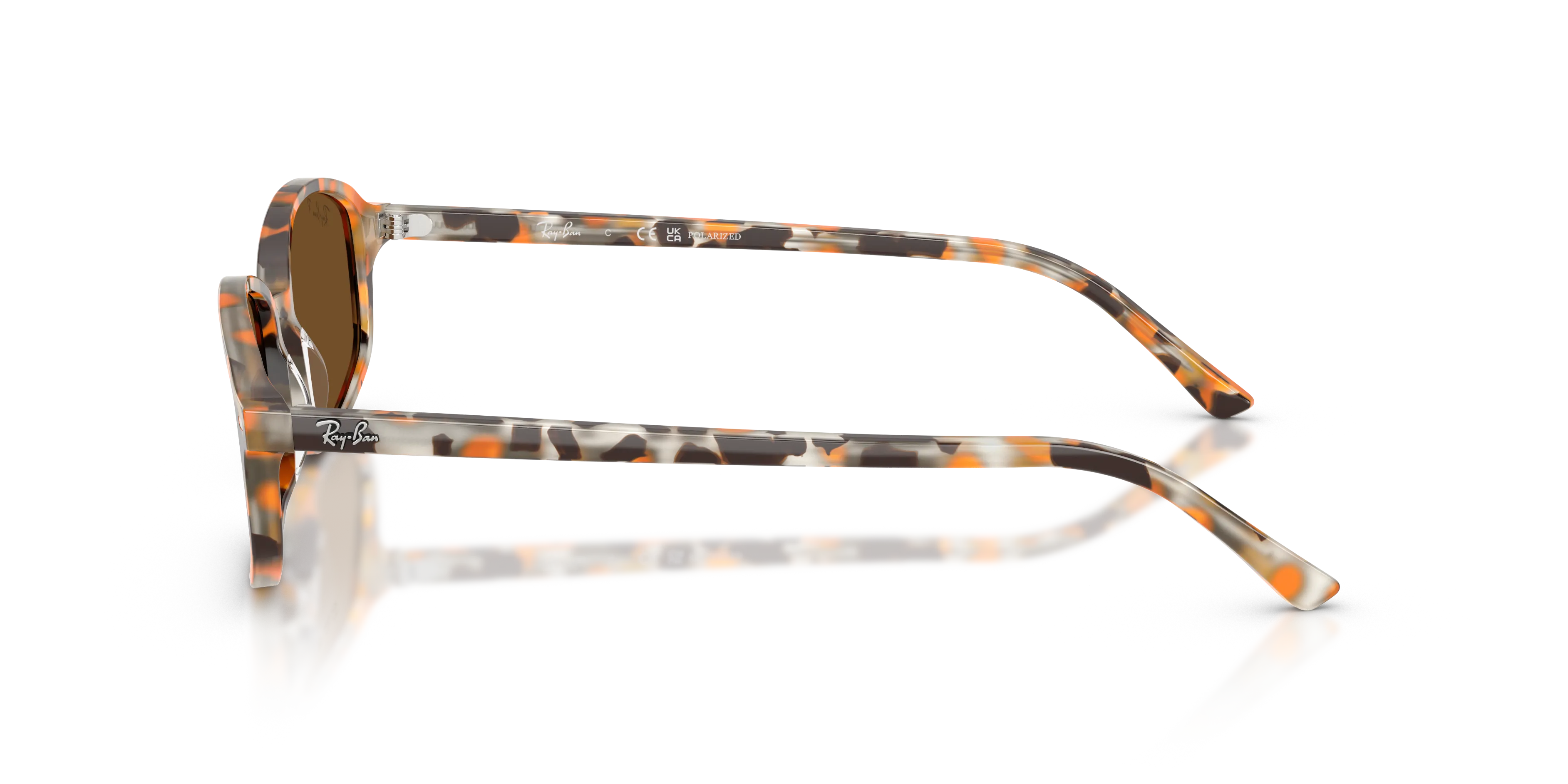 Ray - Ban RB2232 135757 Occhiali da sole Acetato Marrone Marrone Geometrica Polarizzata - immagine 4