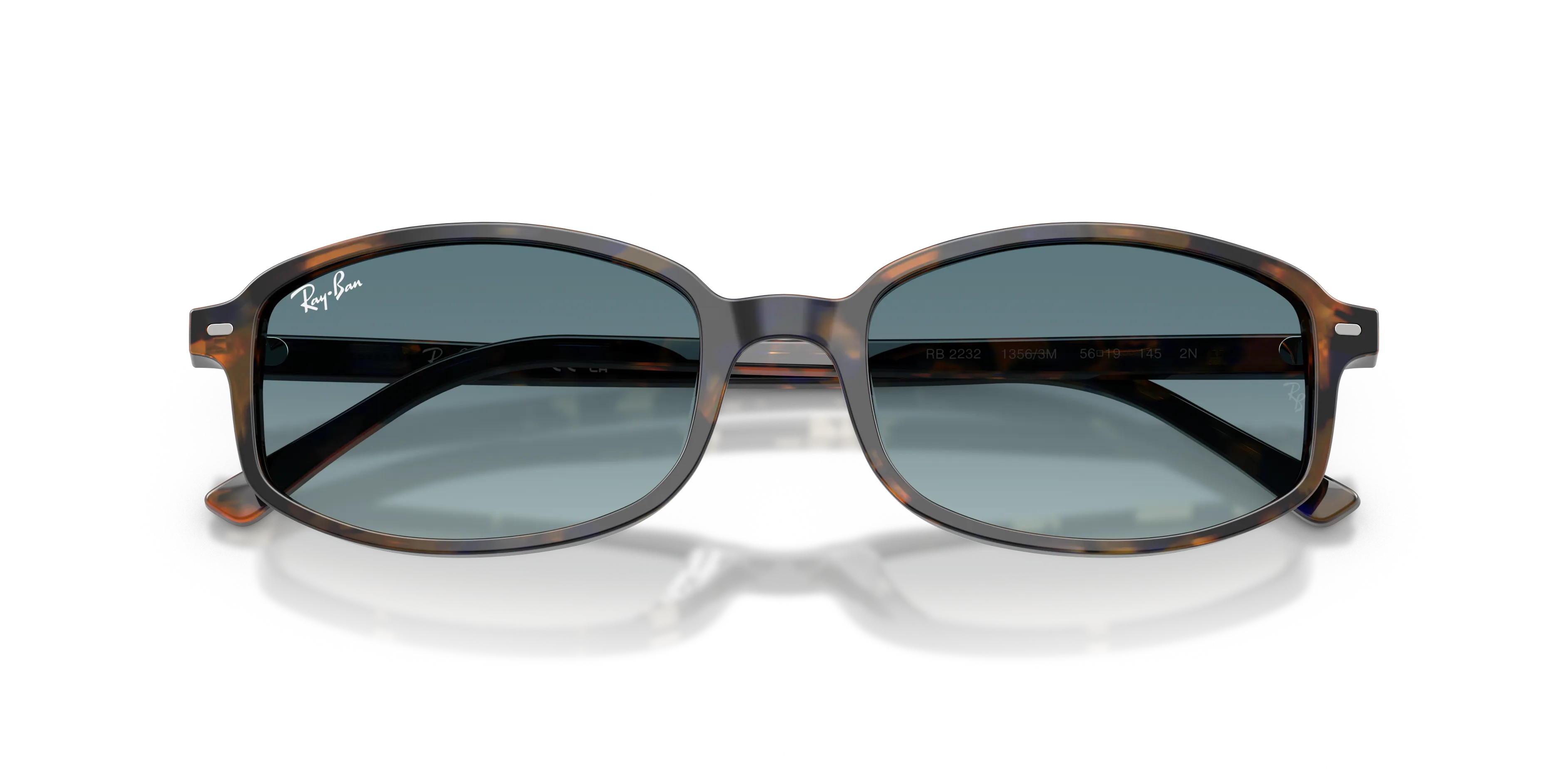Ray - Ban RB2232 13563M Occhiali da sole Acetato Tartaruga Geometrica Normale Sfumato - immagine 2