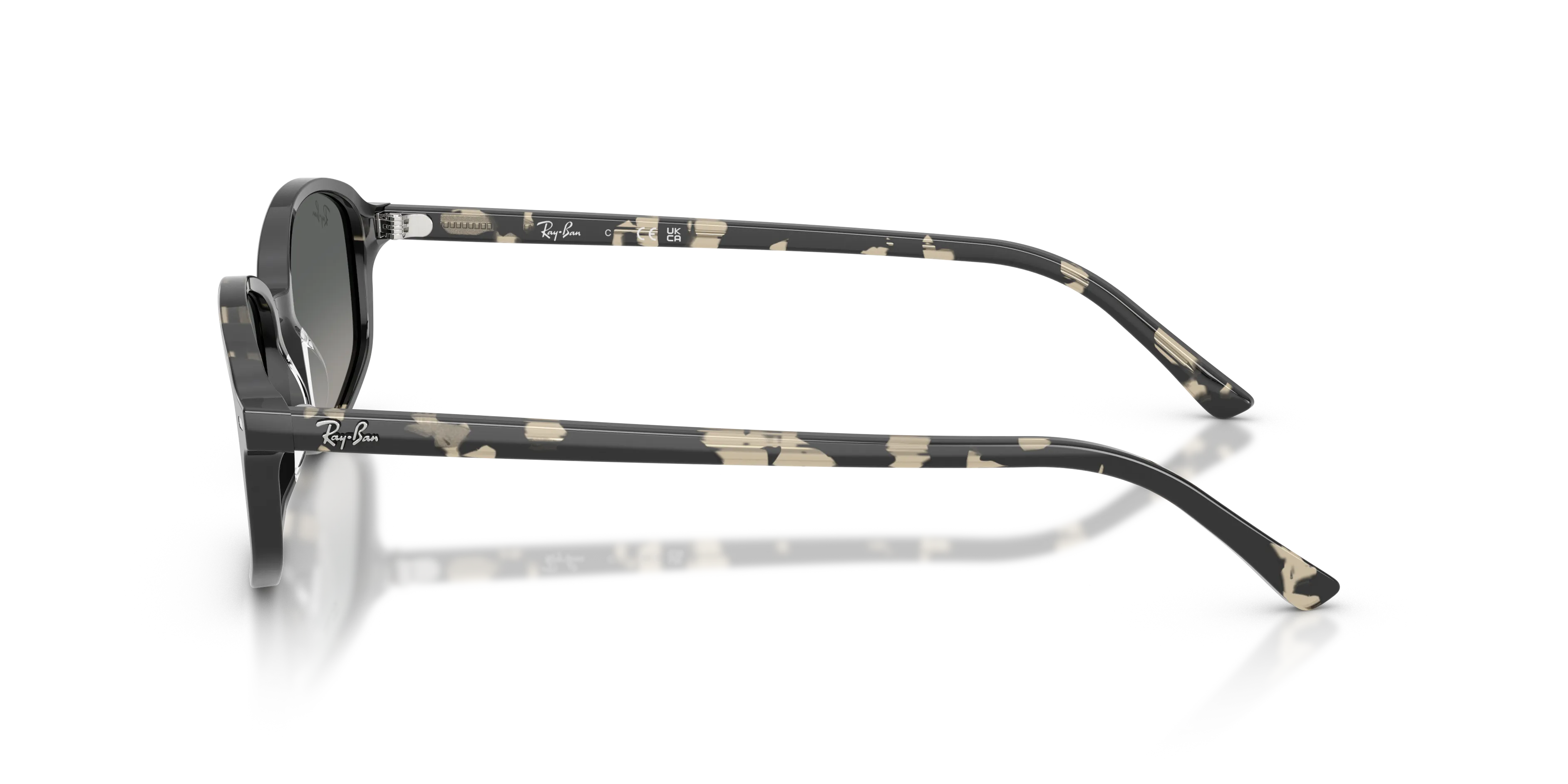 Ray - Ban RB2232 133371 Occhiali da sole Acetato Tartaruga Grigio Geometrica Normale Sfumato - immagine 4
