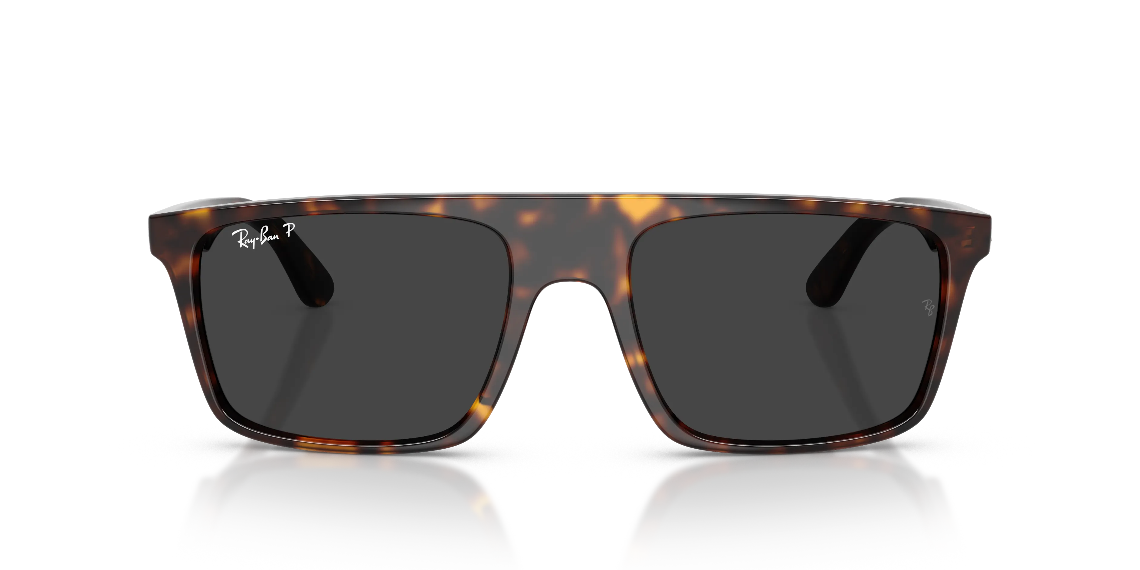Ray - Ban RB2222 902/48 Occhiali da sole Acetato Tartaruga Grigio Squadrata Polarizzata - immagine 3