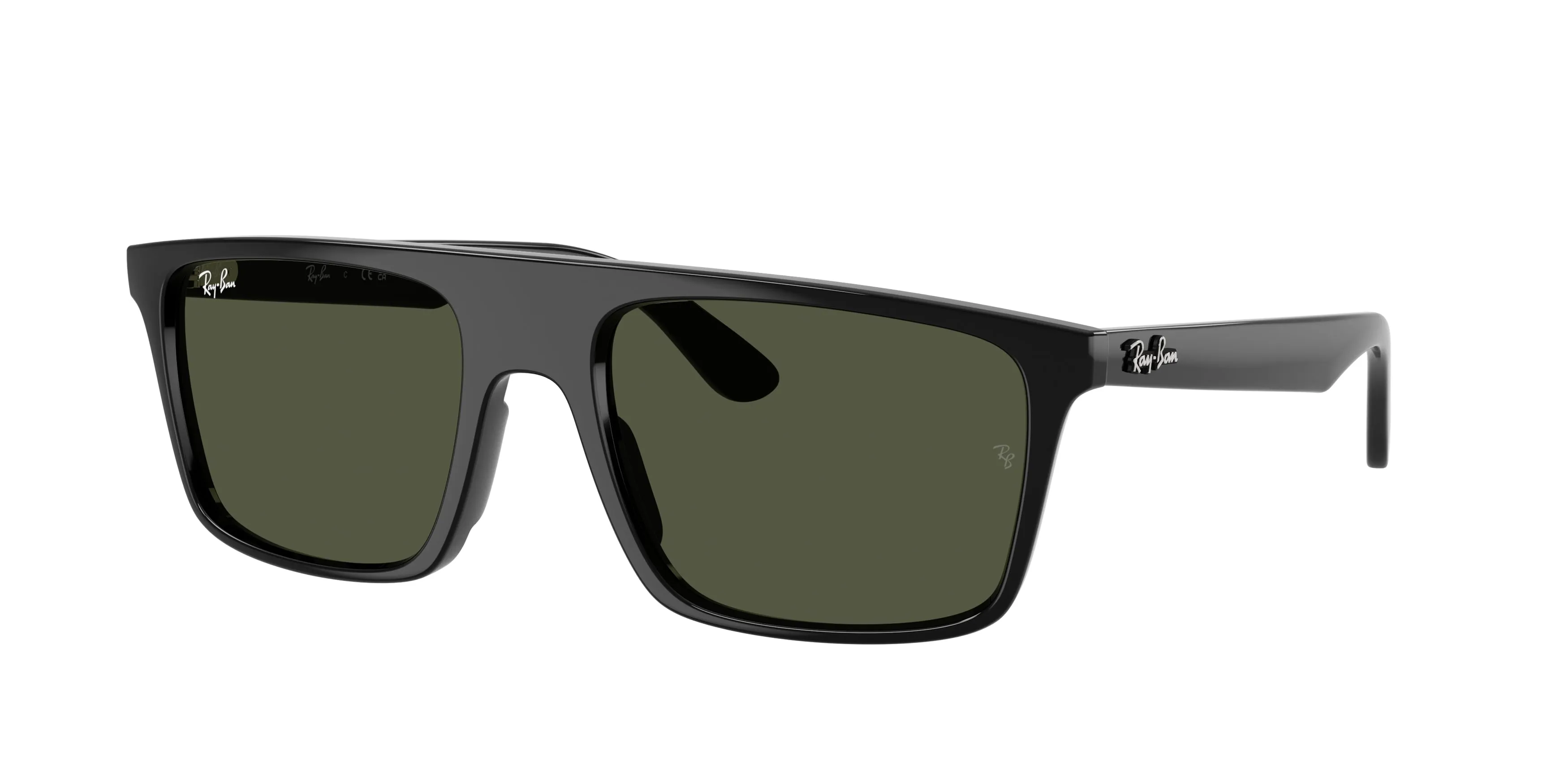 Ray - Ban RB2222 901/31 Occhiali da sole Acetato Nero Verde Squadrata Normale - immagine 1