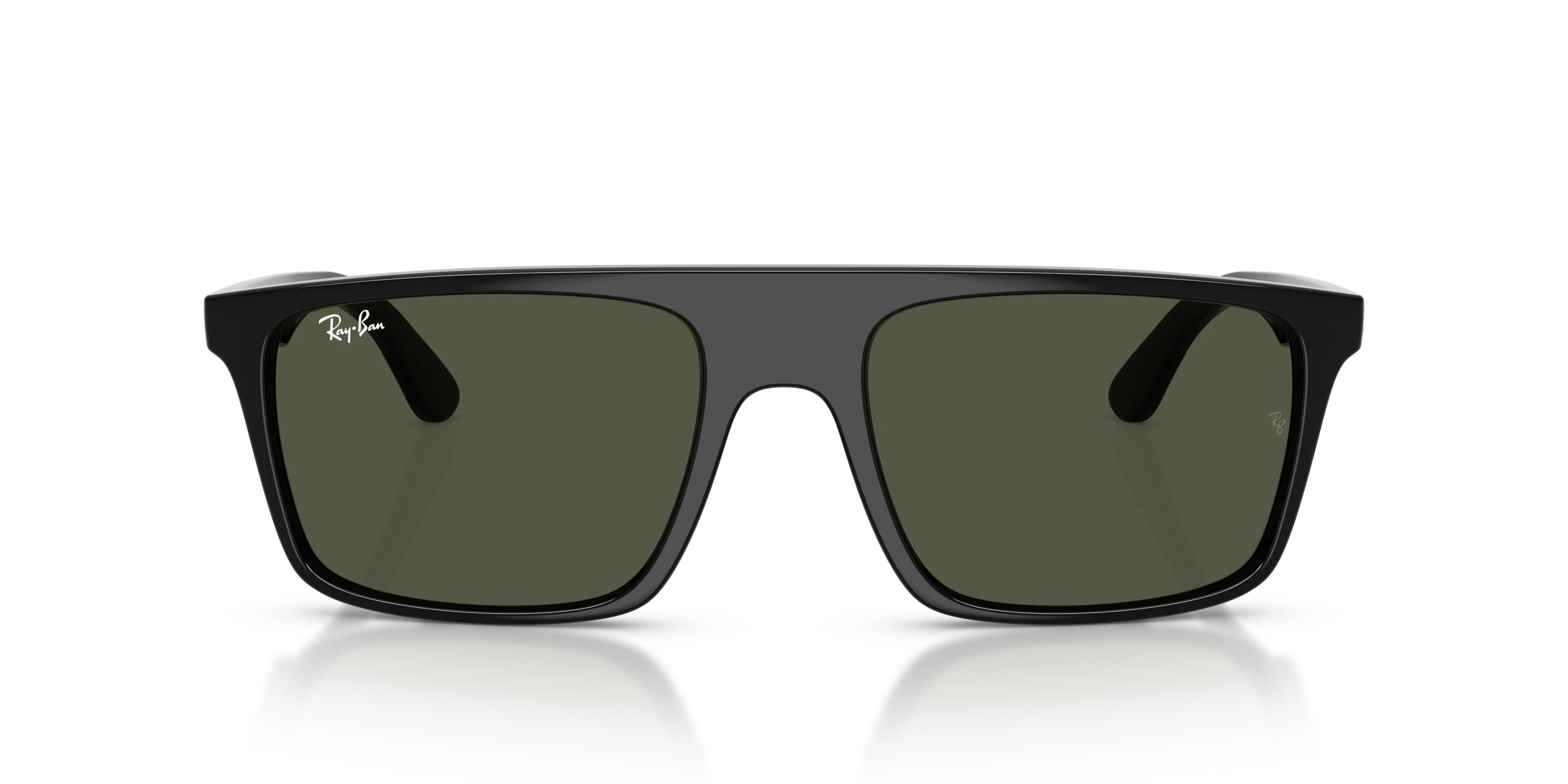 Ray - Ban RB2222 901/31 Occhiali da sole Acetato Nero Verde Squadrata Normale - immagine 3
