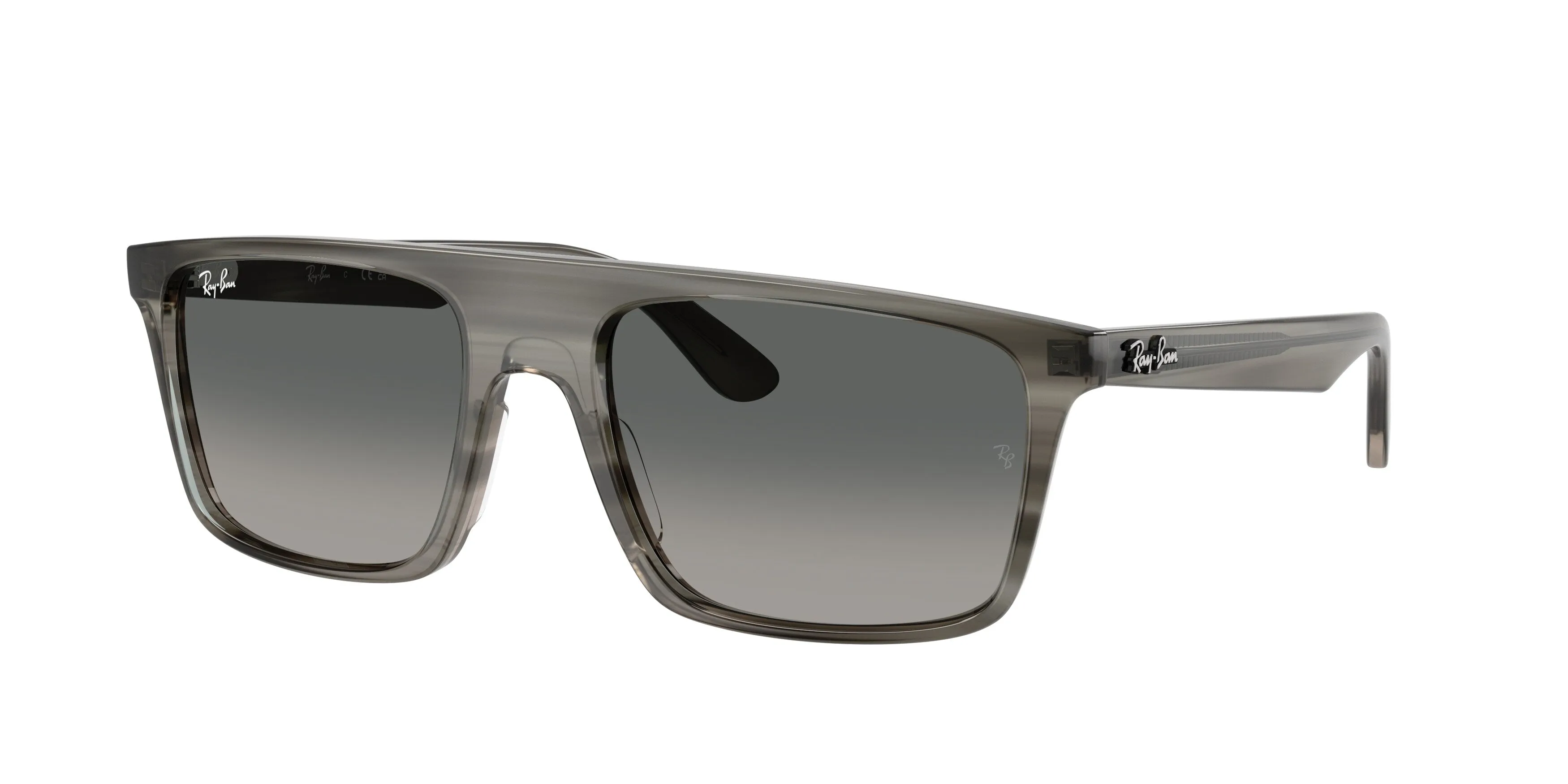 Ray - Ban RB2222 143871 Occhiali da sole Acetato Grigio Grigio Squadrata Normale Sfumato - immagine 1
