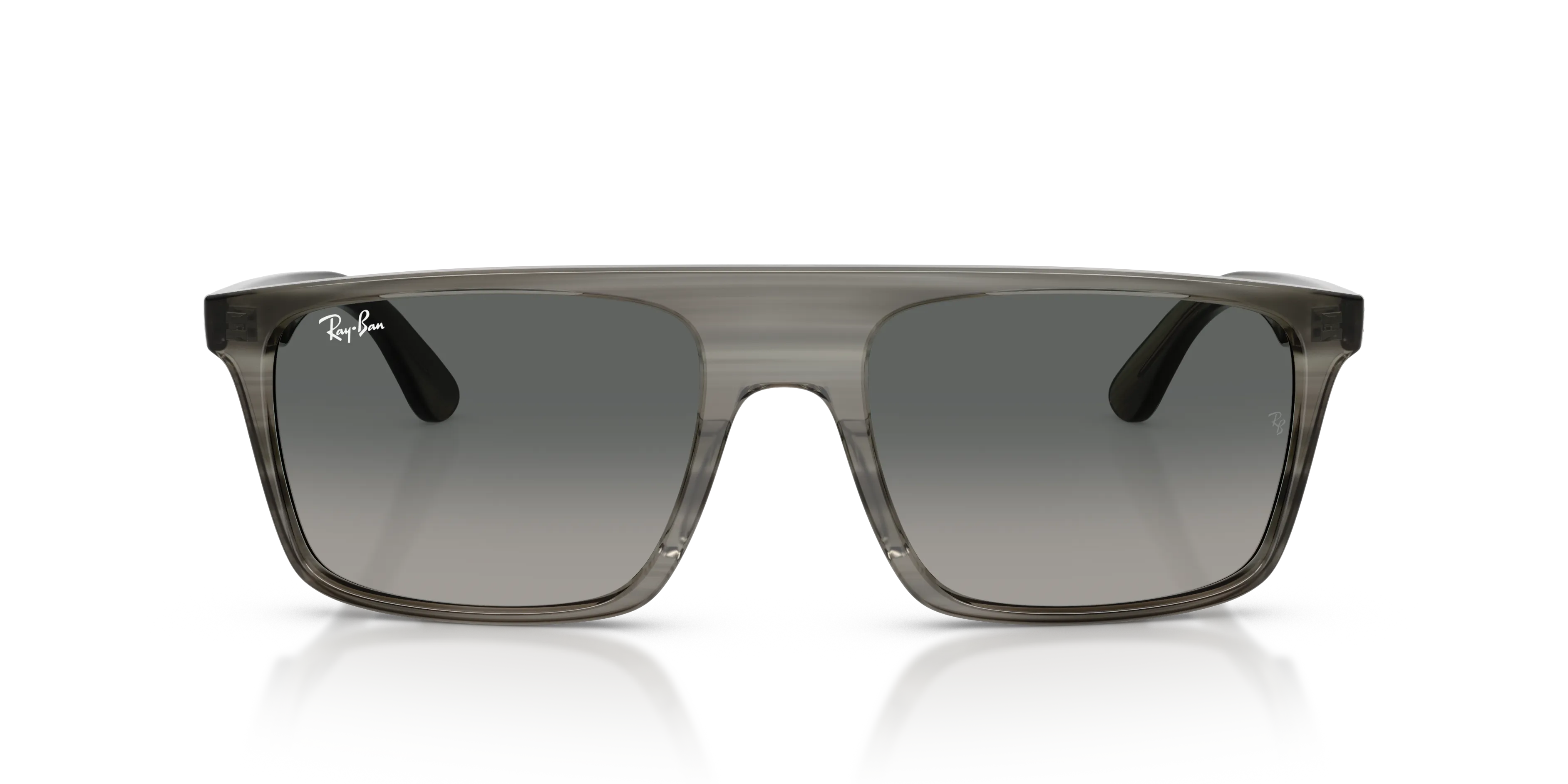 Ray - Ban RB2222 143871 Occhiali da sole Acetato Grigio Grigio Squadrata Normale Sfumato - immagine 3