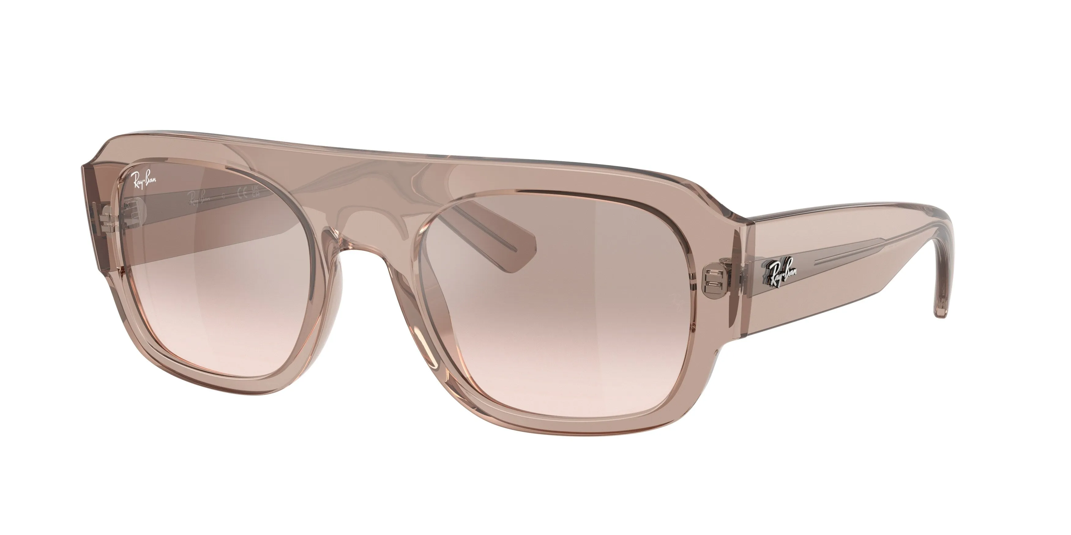 Ray - Ban RB2218 67278Z Occhiali da sole Acetato Marrone Marrone Geometrica Normale Sfumato - immagine 1
