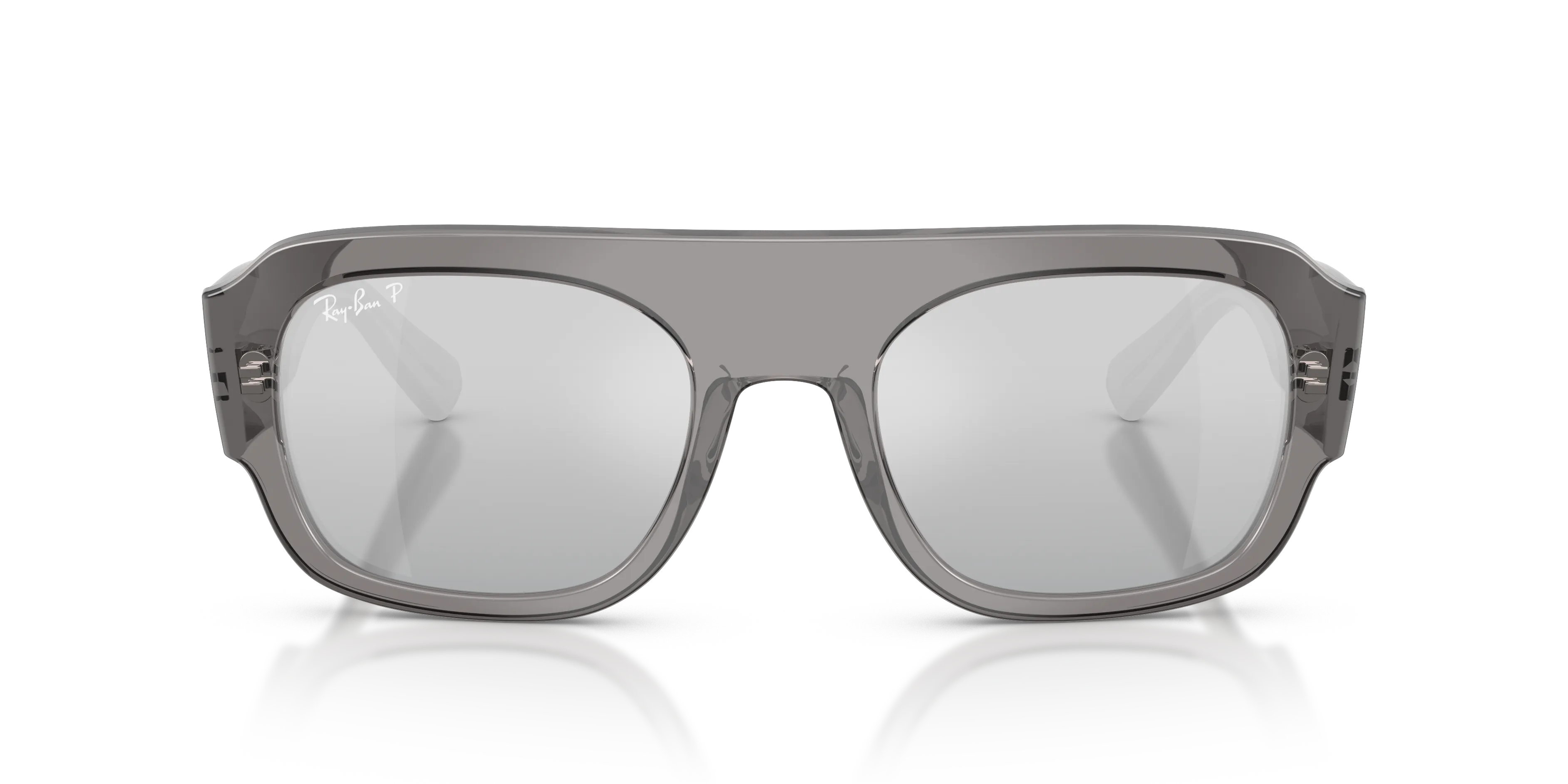 Ray - Ban RB2218 668482 Occhiali da sole Acetato Grigio Geometrica Polarizzata ["Sfumato"] - immagine 3