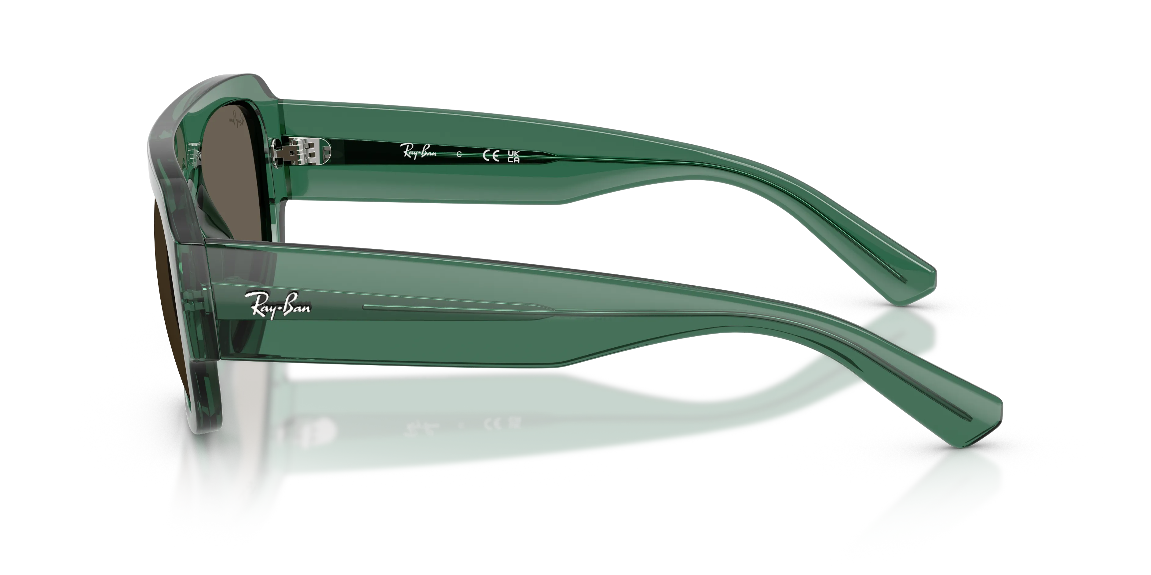 Ray - Ban RB2218 6681/3 Occhiali da sole Acetato Verde Marrone Geometrica Normale - immagine 4