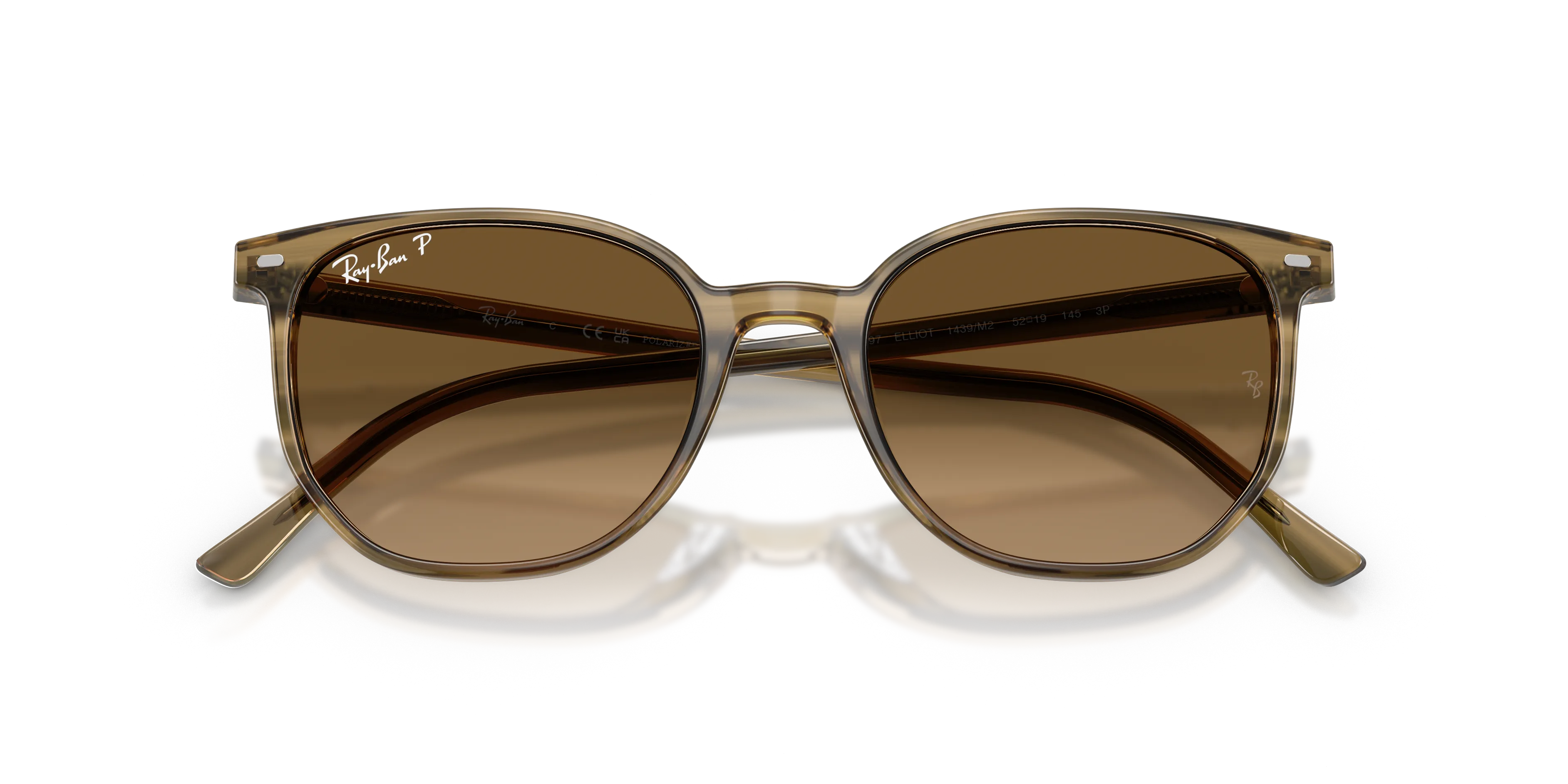 Ray - Ban RB2197 ELLIOT 1439M2 Occhiali da sole Acetato Verde Marrone Squadrata Polarizzata - immagine 2
