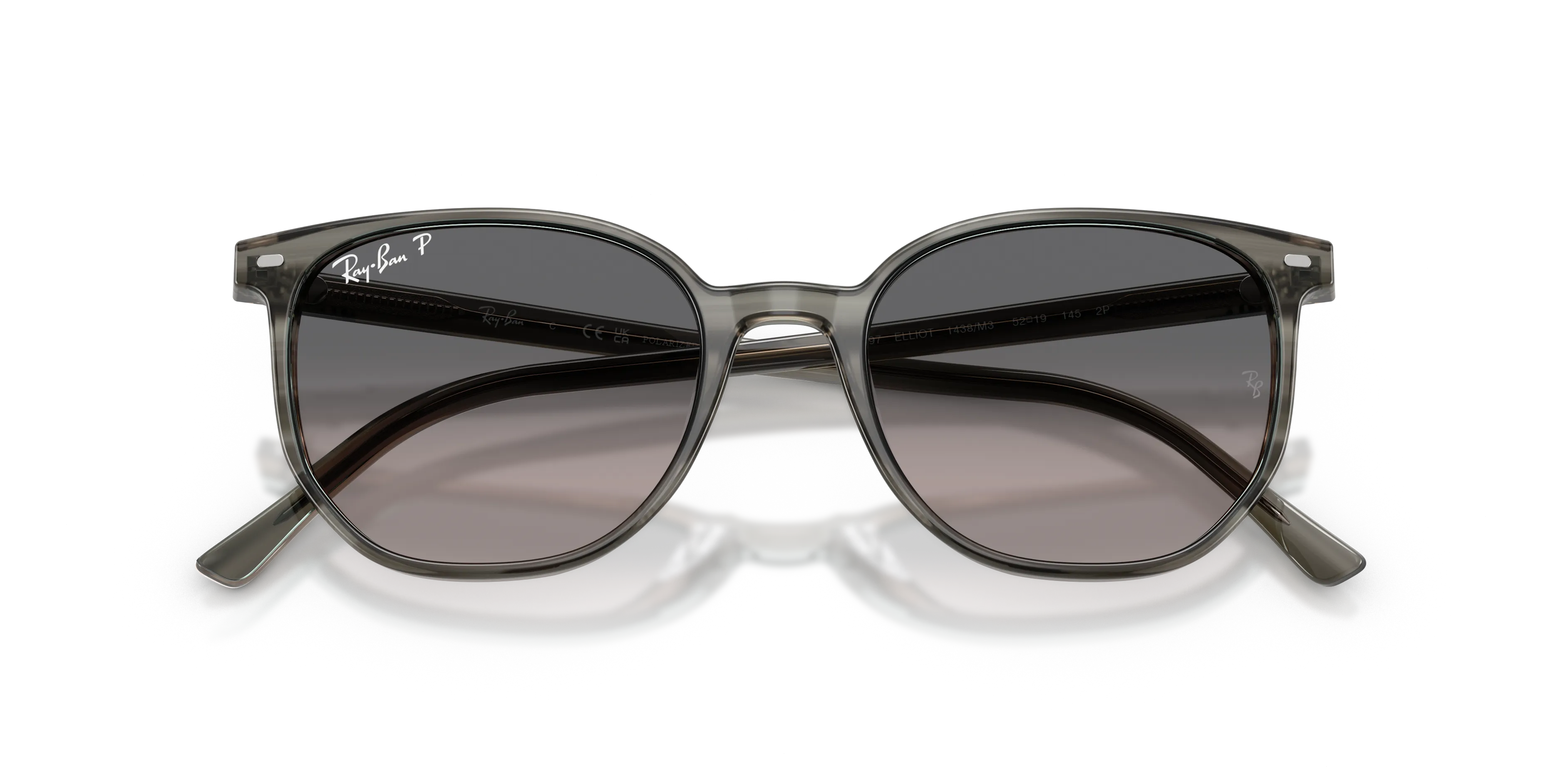 Ray - Ban RB2197 ELLIOT 1438M3 Occhiali da sole Acetato Grigio Grigio Squadrata Polarizzata - immagine 2