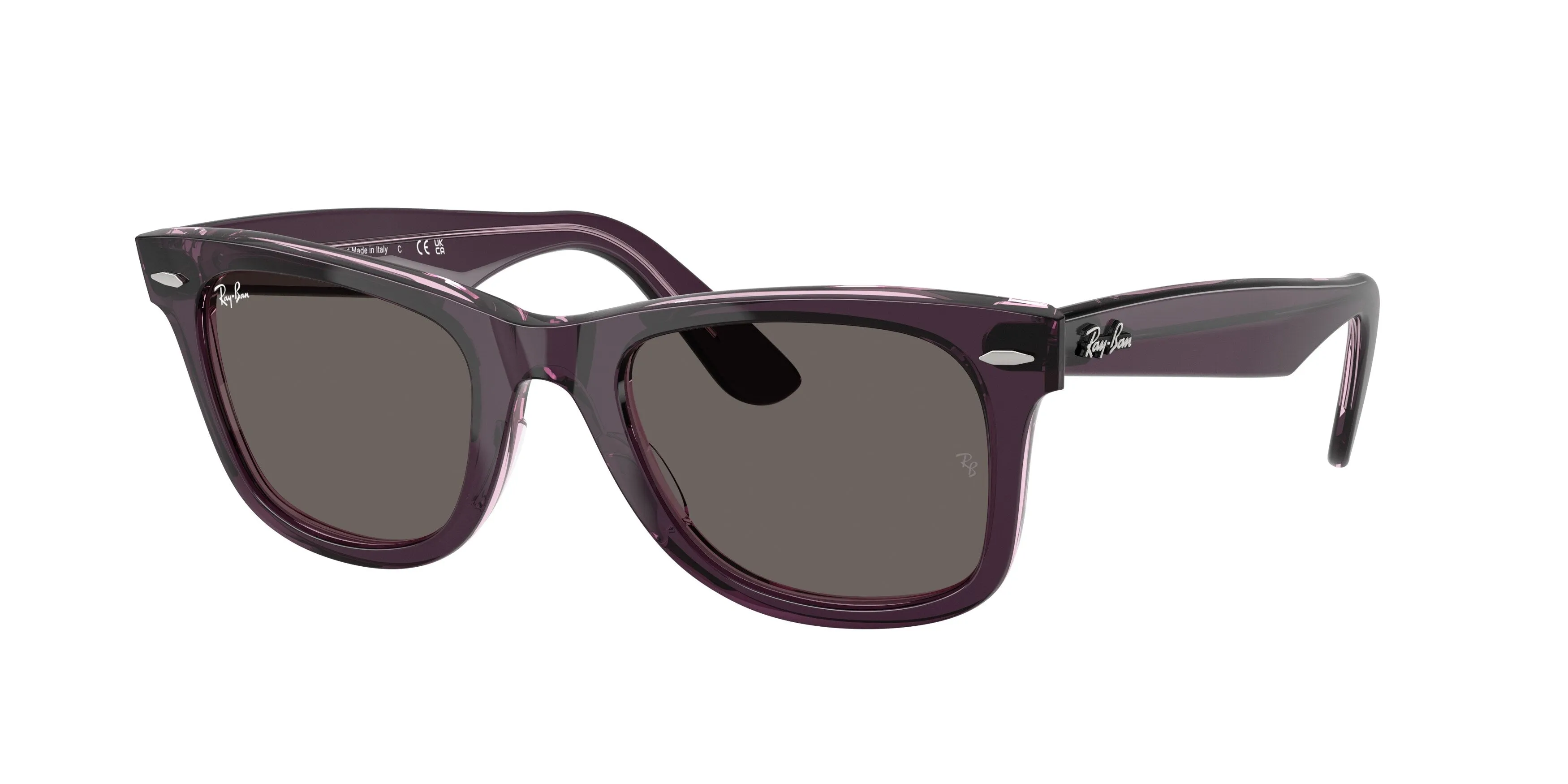 Ray - Ban RB2140 WAYFARER 1447B1 Occhiali da sole Acetato Viola Grigio Squadrata Normale - immagine 1