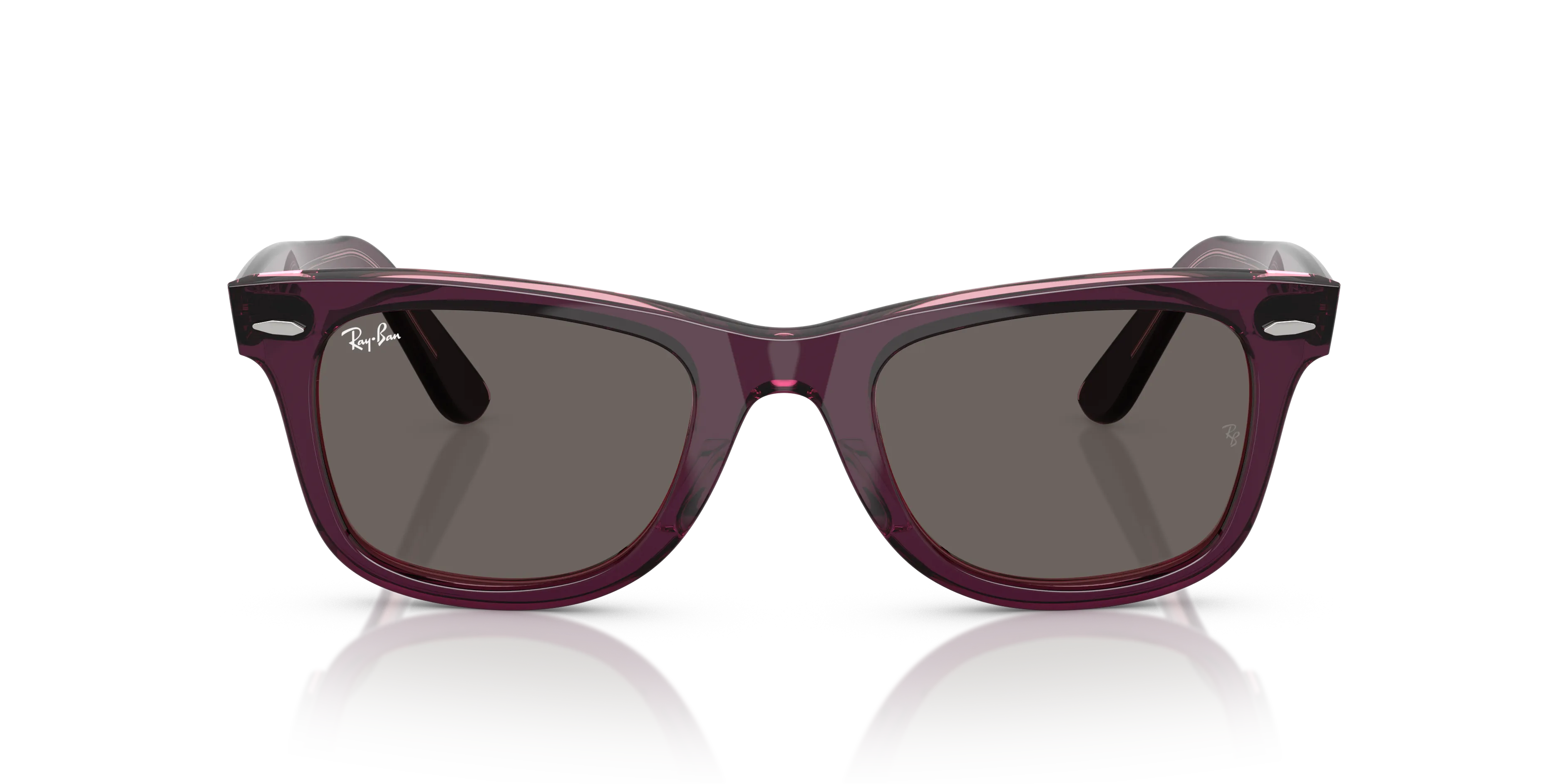 Ray - Ban RB2140 WAYFARER 1447B1 Occhiali da sole Acetato Viola Grigio Squadrata Normale - immagine 3