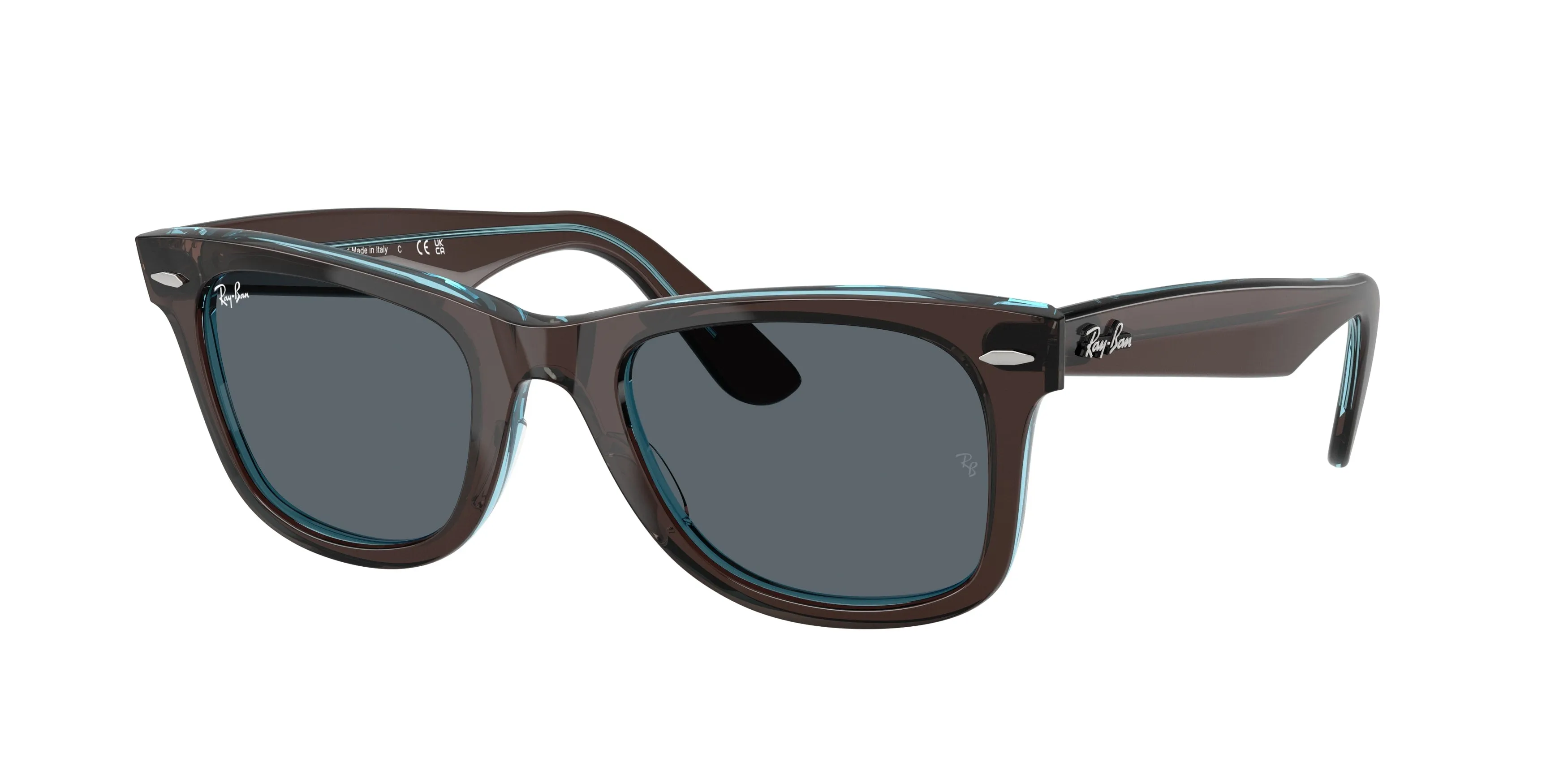 Ray - Ban RB2140 WAYFARER 1446R5 Occhiali da sole Acetato Marrone Blu Squadrata Normale - immagine 1