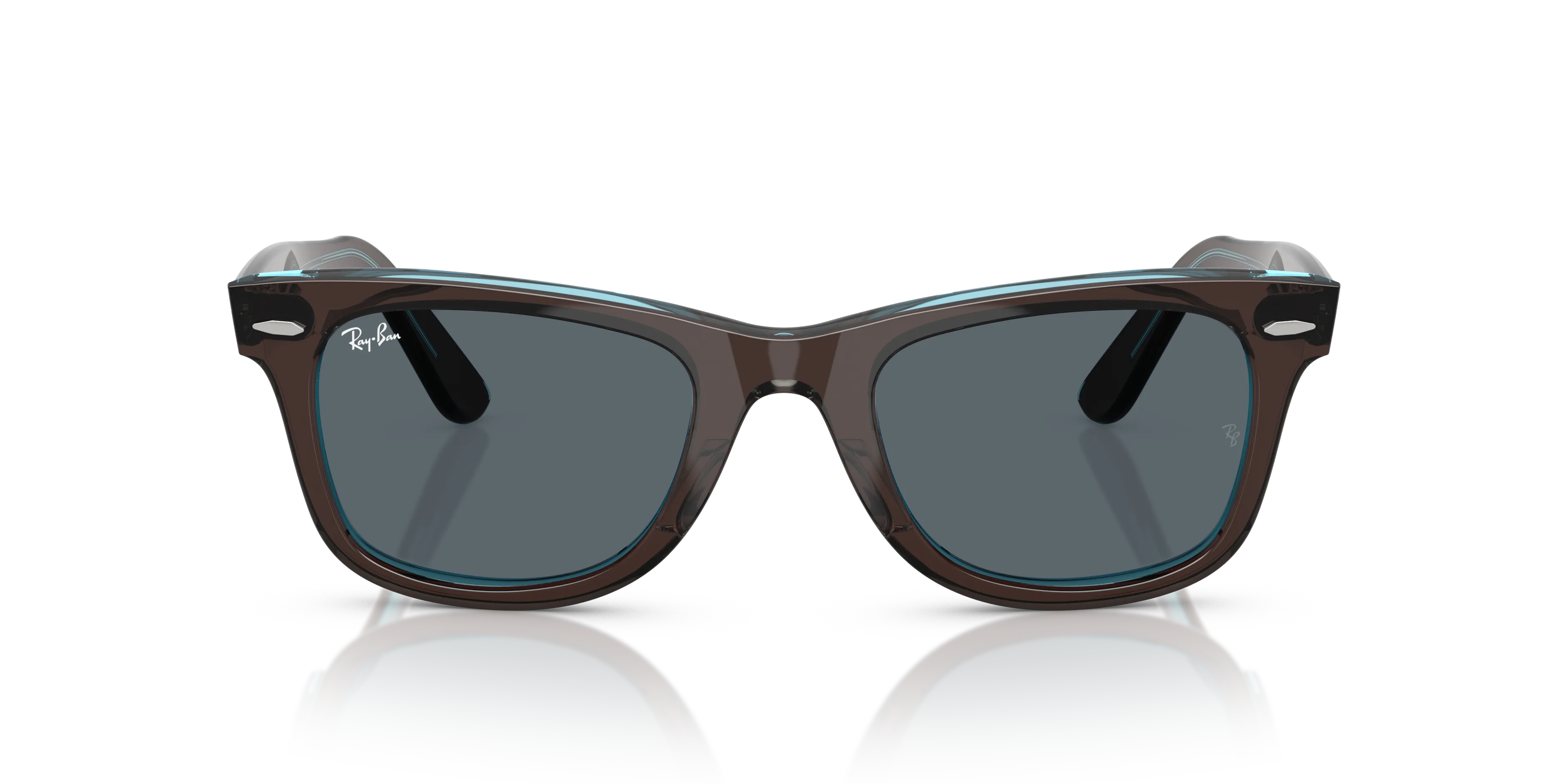 Ray - Ban RB2140 WAYFARER 1446R5 Occhiali da sole Acetato Marrone Blu Squadrata Normale - immagine 3