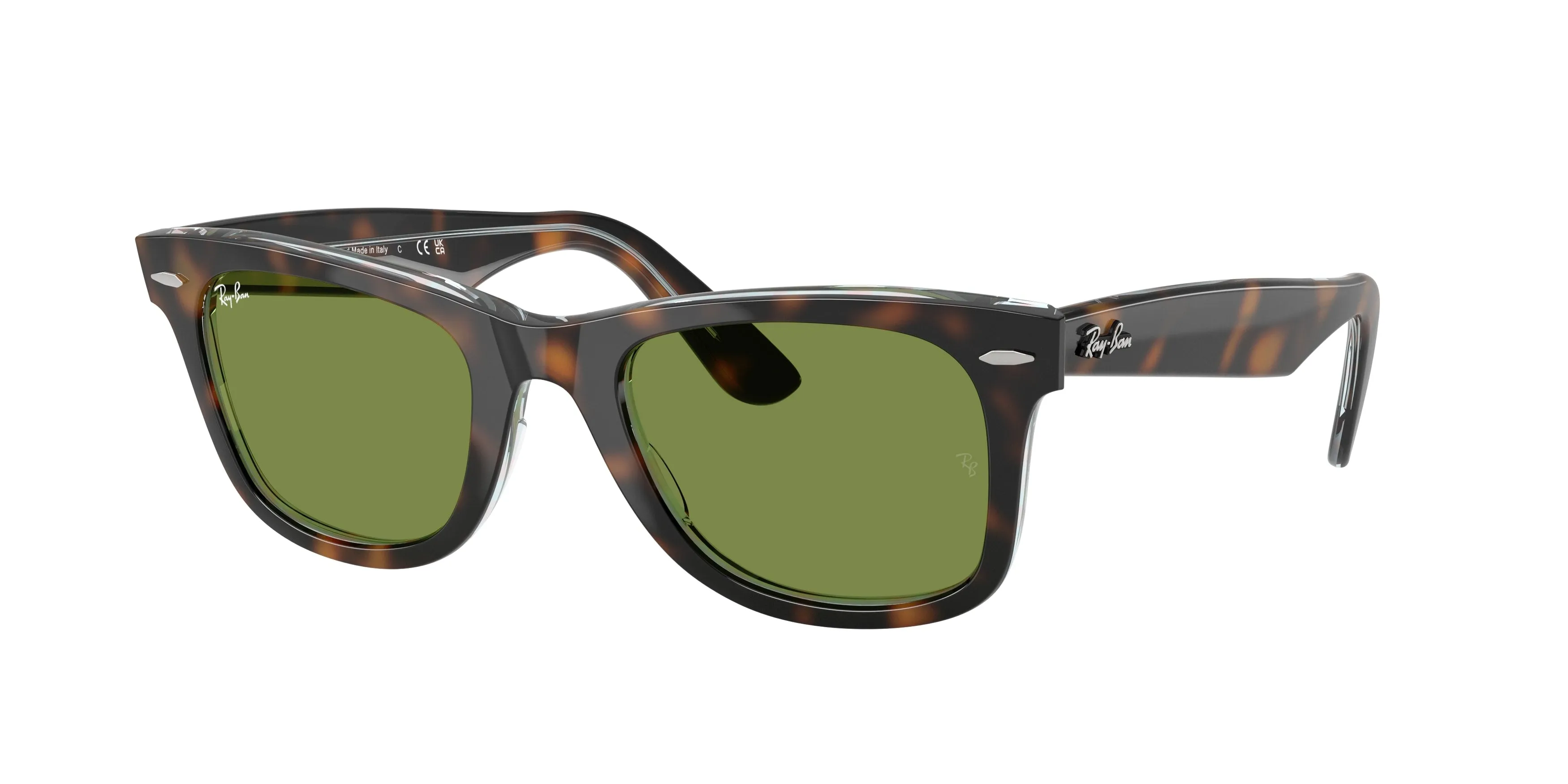 Ray - Ban RB2140 WAYFARER 14134E Occhiali da sole Acetato Tartaruga Verde Squadrata Normale - immagine 1