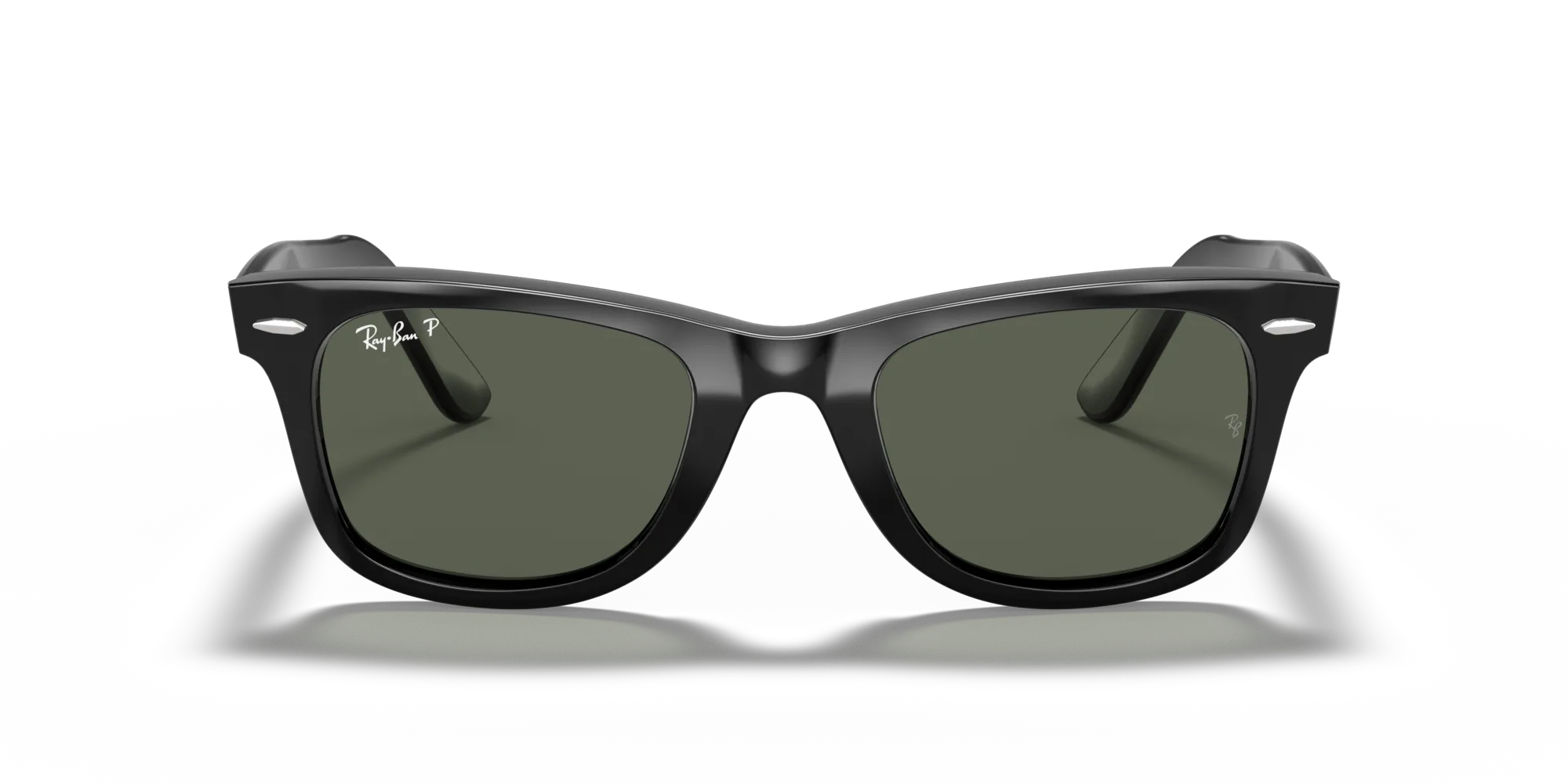 Ray - Ban RB2140F WAYFARER 901/58 Occhiali da sole Acetato Nero Verde G15 Squadrata Polarizzata - immagine 3