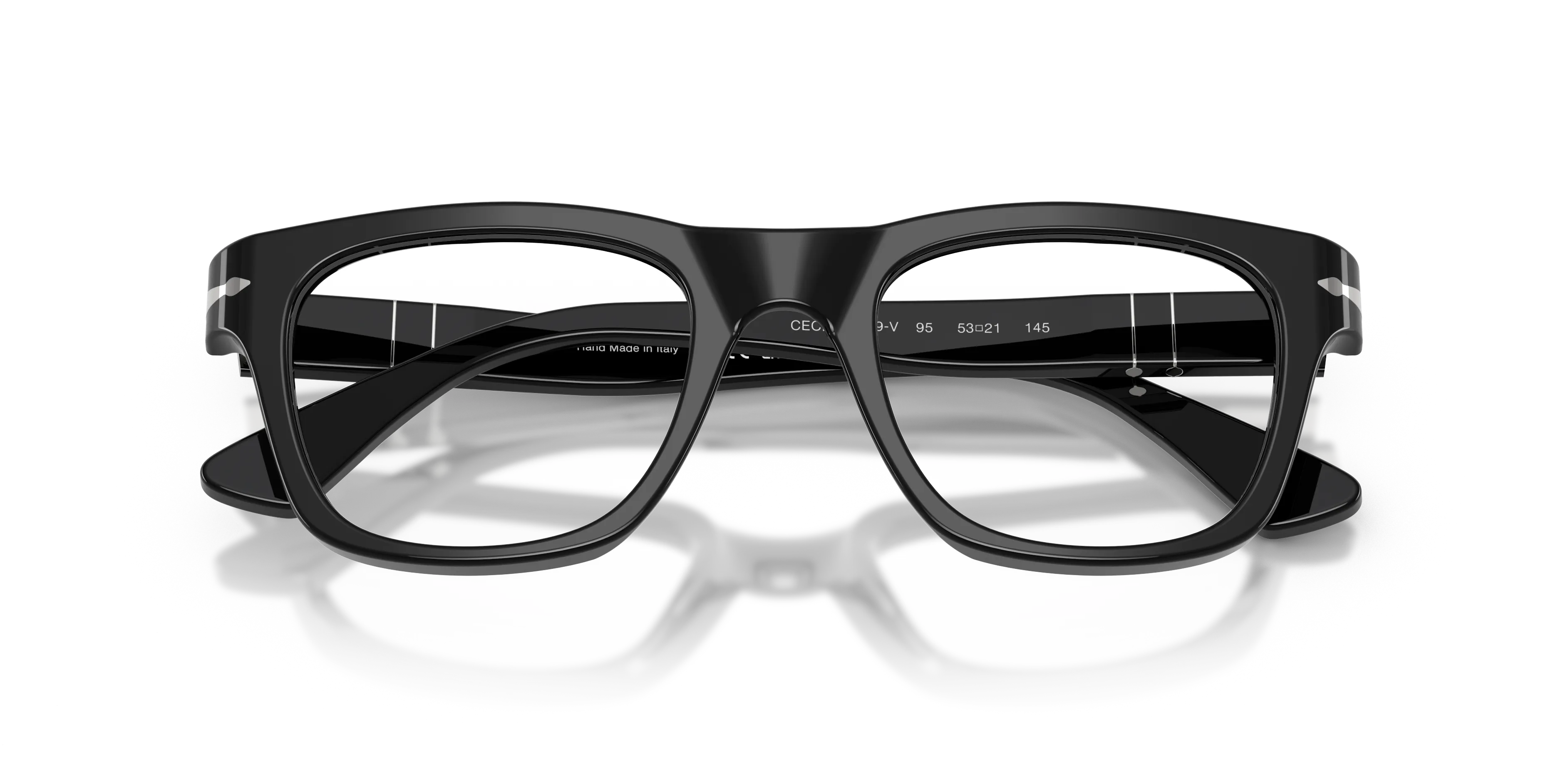 Persol PO3389V CECIL 95 Montature da vista Acetato Nero Squadrata Normale - immagine 2