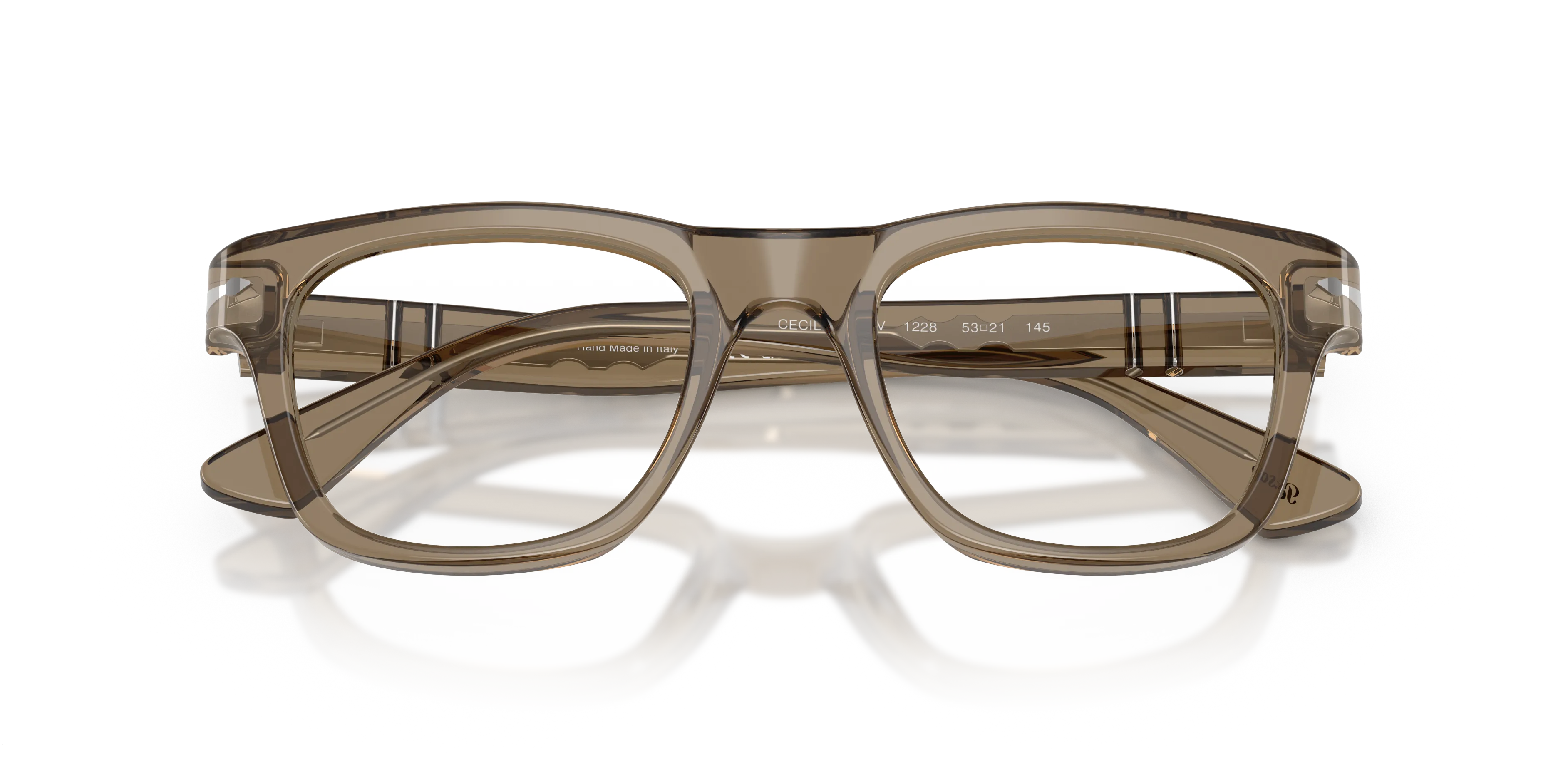 Persol PO3389V CECIL 1228 Montature da vista Acetato Marrone Squadrata Normale - immagine 2