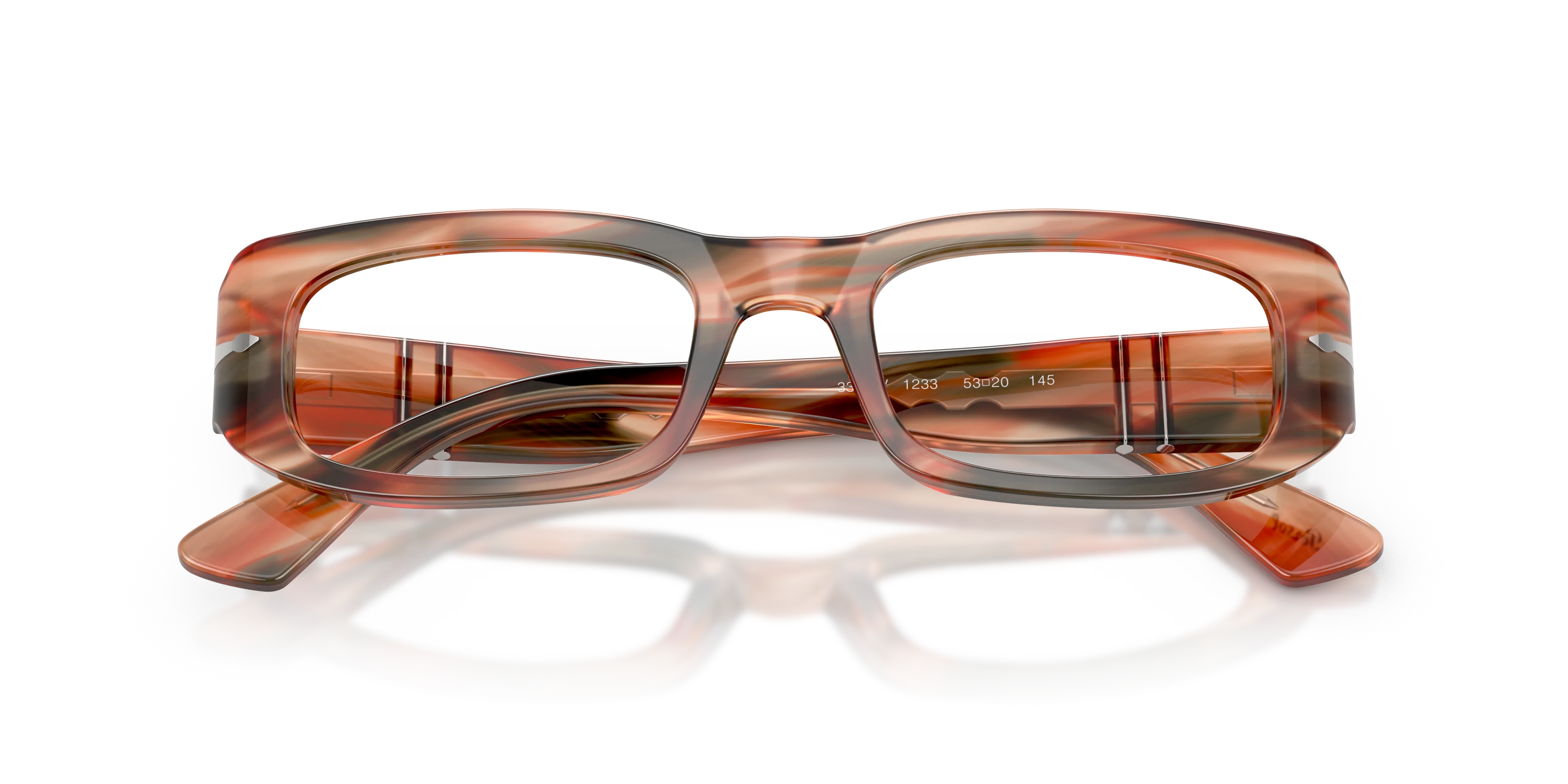 Persol PO3388V 1233 Montature da vista Acetato Rosso Pillow Normale - immagine 2