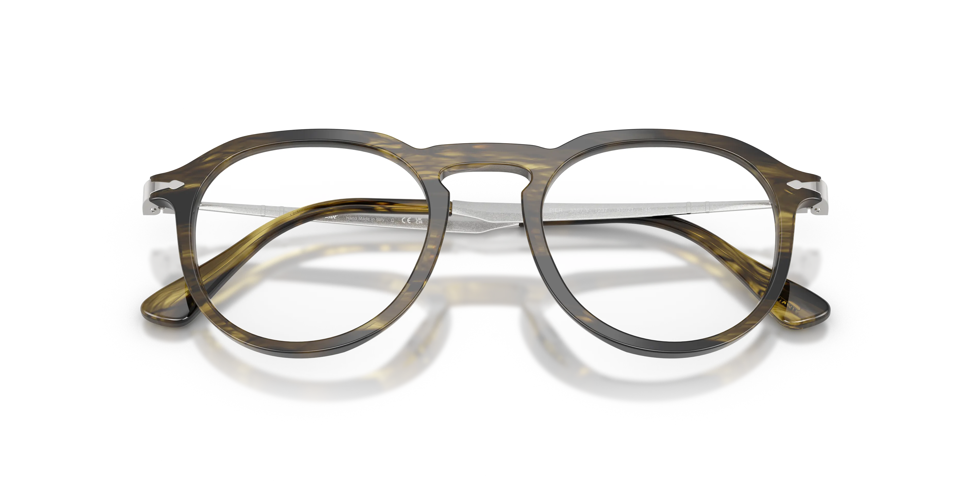 Persol PO3387V PIER 1237 Montature da vista Acetato Verde Pillow Normale - immagine 2