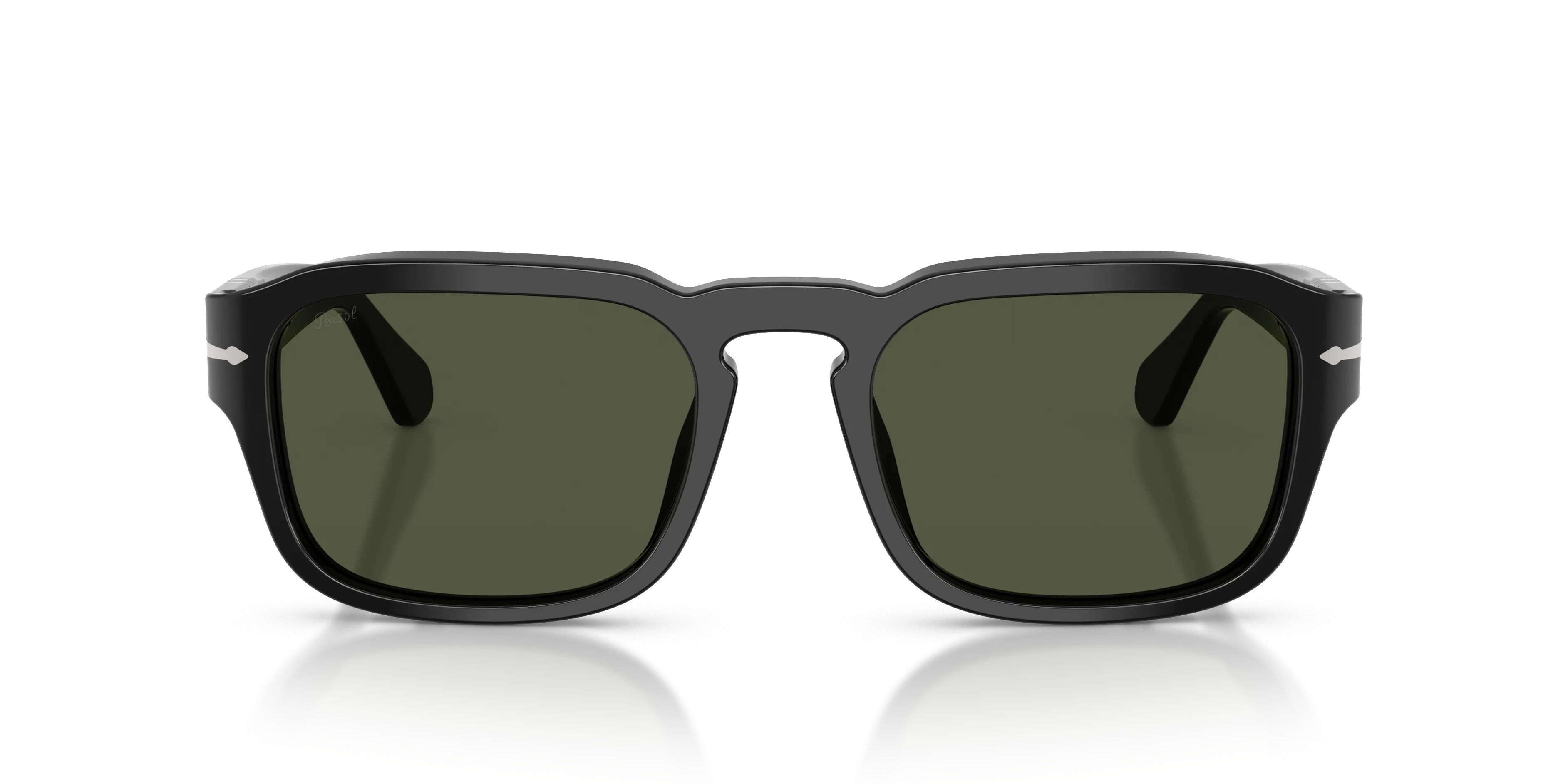 Persol PO3386S 95/31 Occhiali da sole Acetato Nero Verde Pillow Normale - immagine 3
