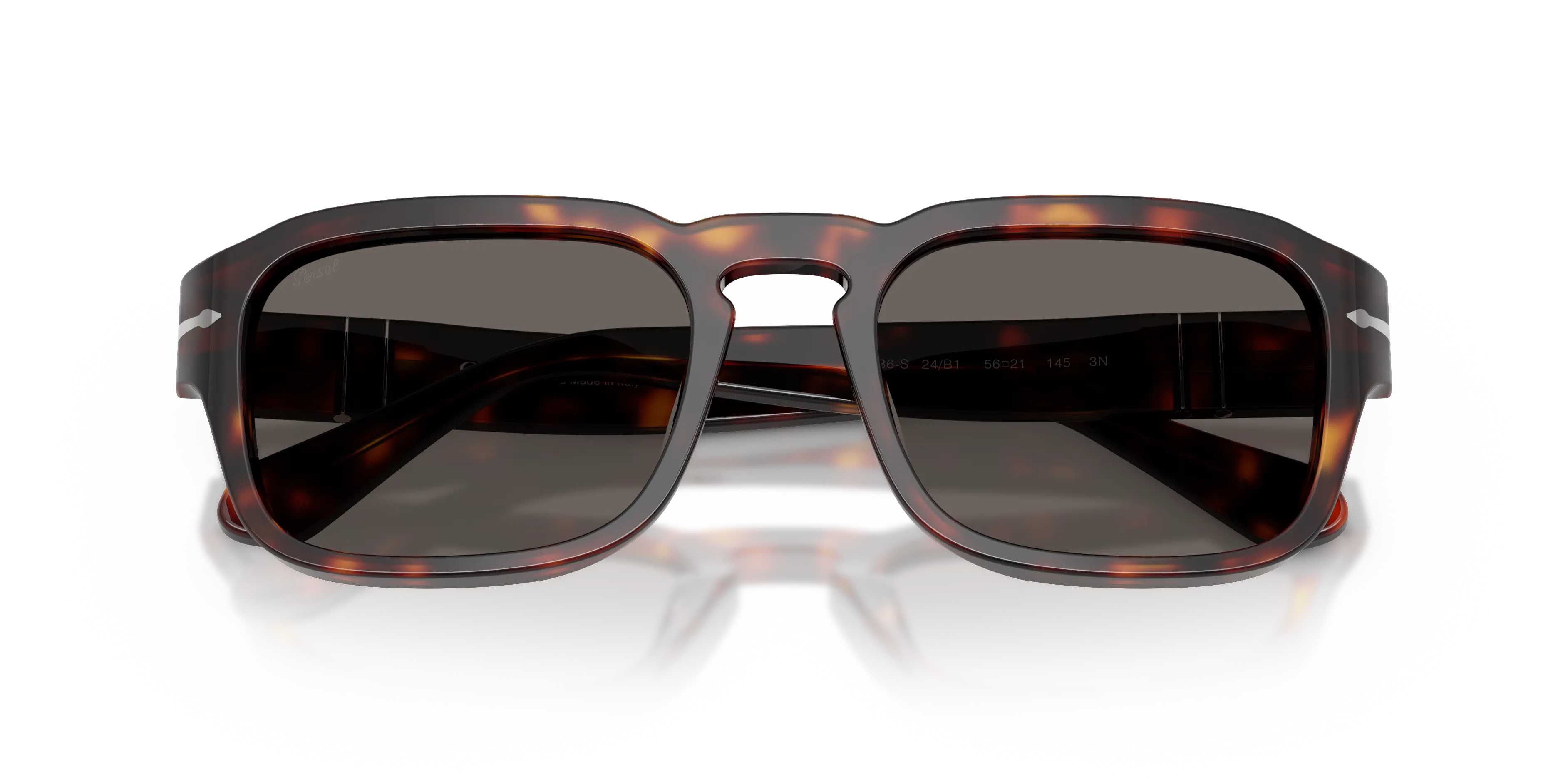 Persol PO3386S 24/B1 Occhiali da sole Acetato Tartaruga Grigio Pillow Normale - immagine 2