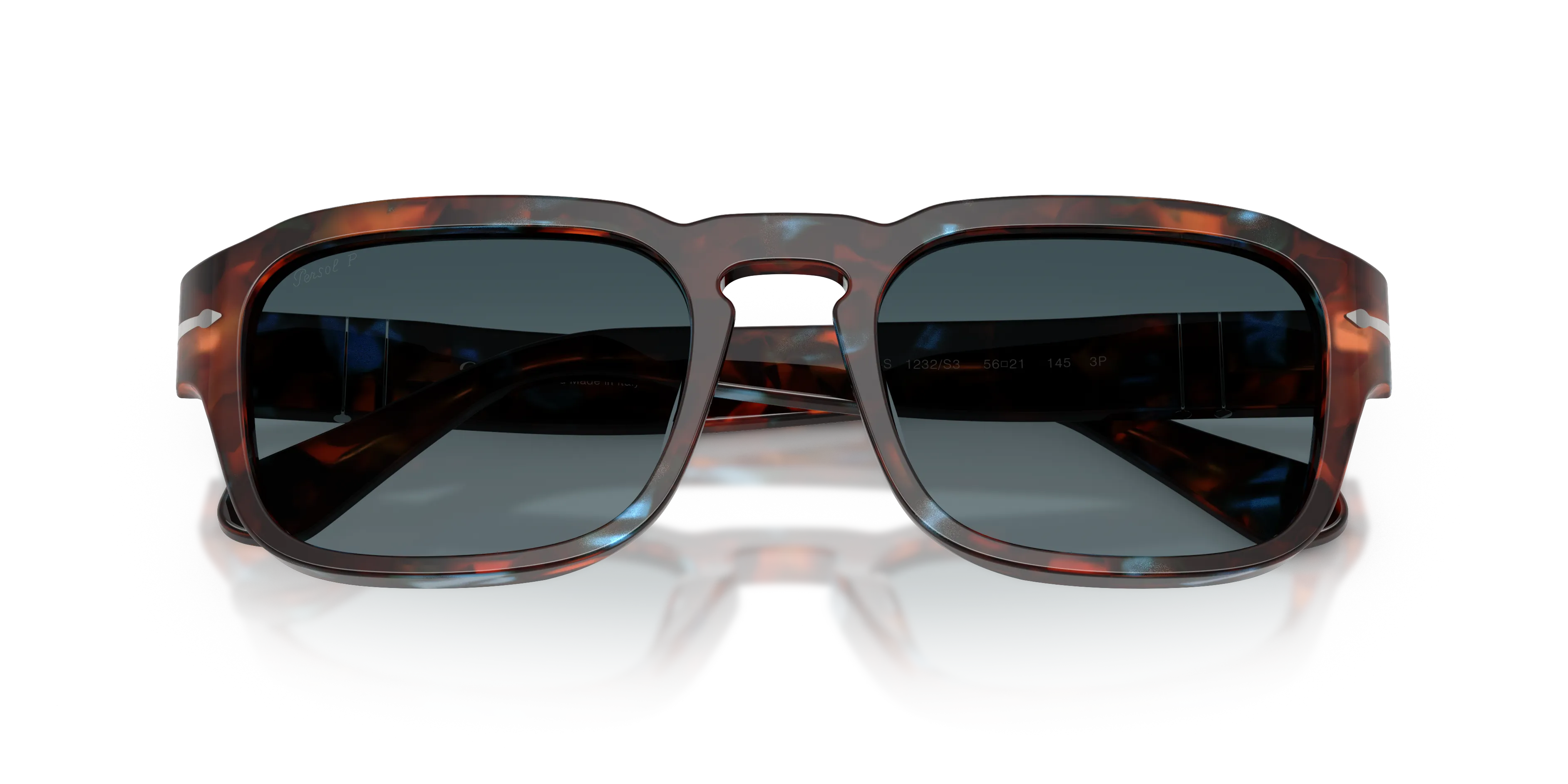 Persol PO3386S 1232S3 Occhiali da sole Acetato Havana Pillow Polarizzata Sfumato - immagine 2