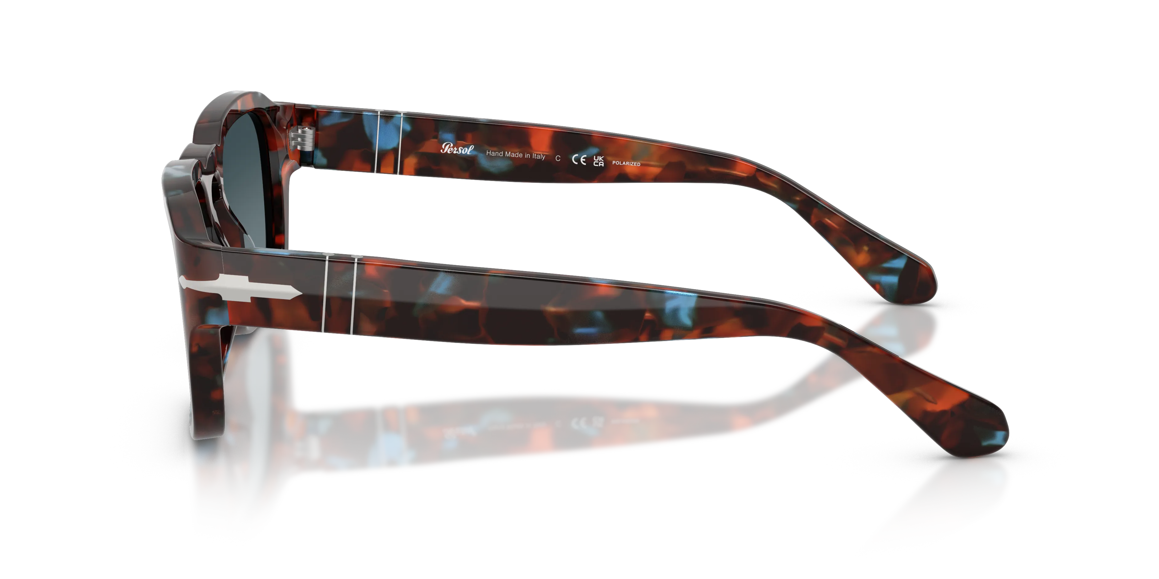 Persol PO3386S 1232S3 Occhiali da sole Acetato Havana Pillow Polarizzata Sfumato - immagine 4