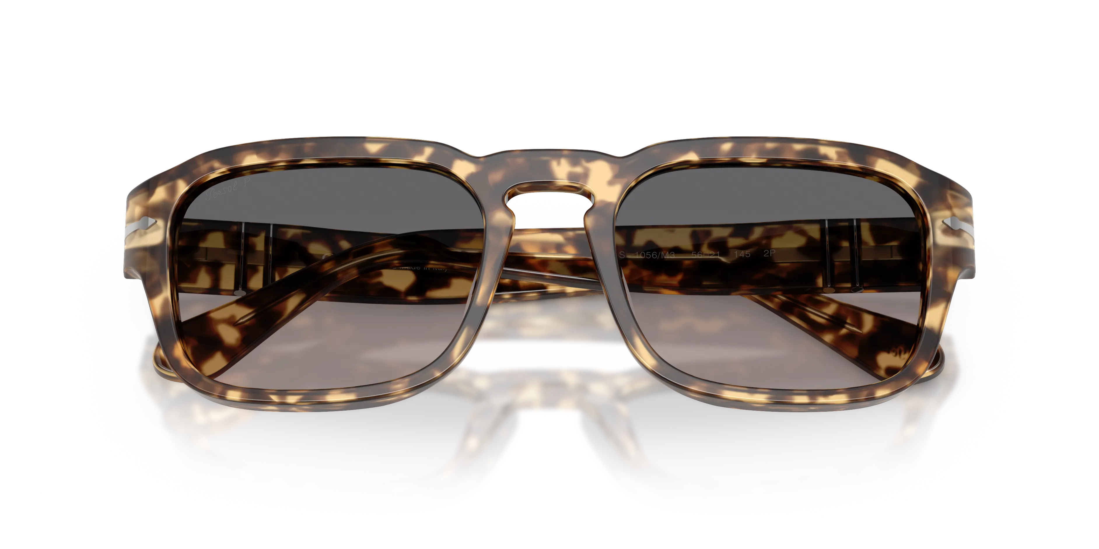 Persol PO3386S 1056M3 Occhiali da sole Acetato Tartaruga Grigio Pillow Polarizzata - immagine 2