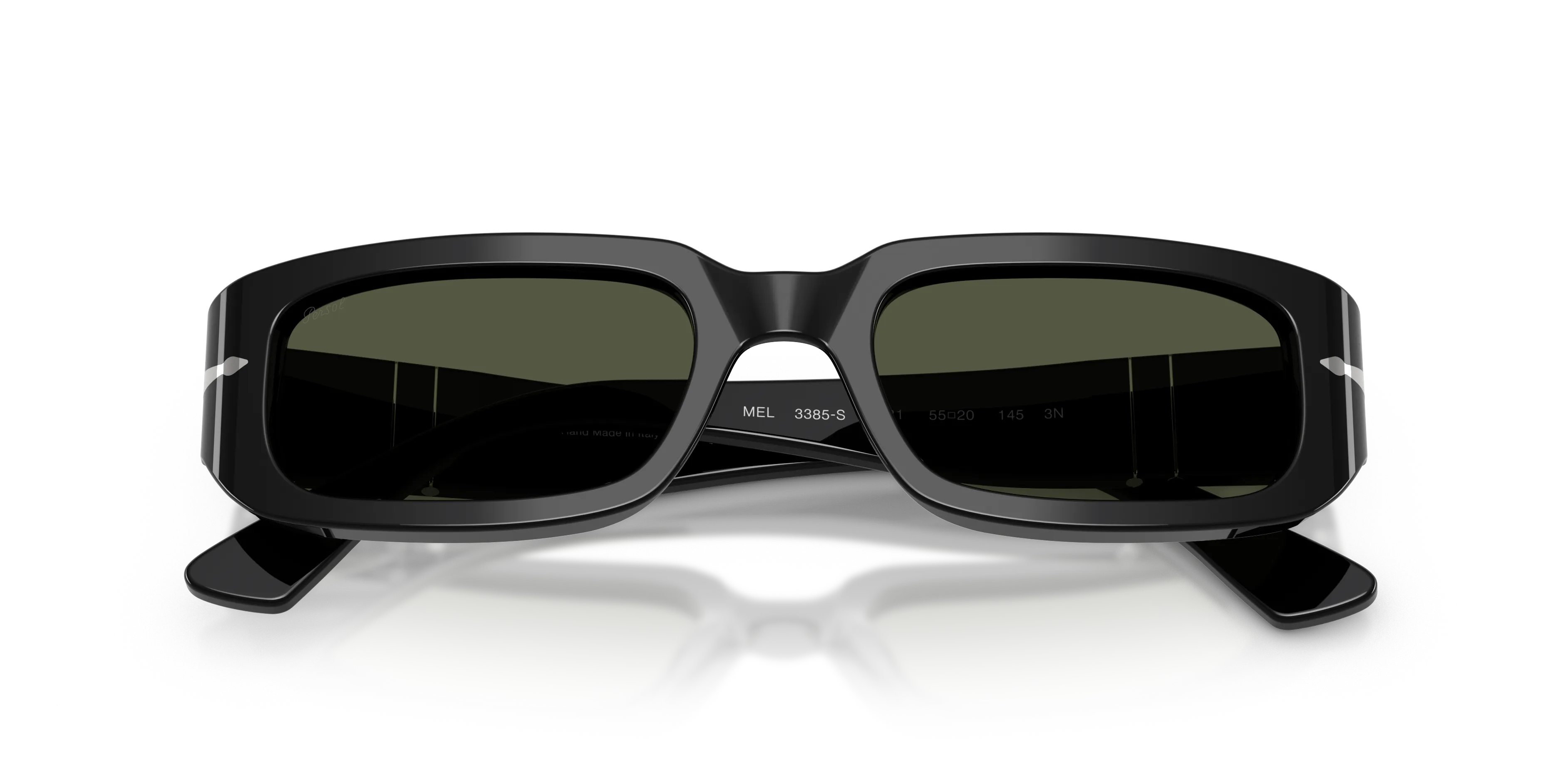 Persol PO3385S MEL 95/31 Occhiali da sole Acetato Nero Verde Pillow Normale - immagine 2