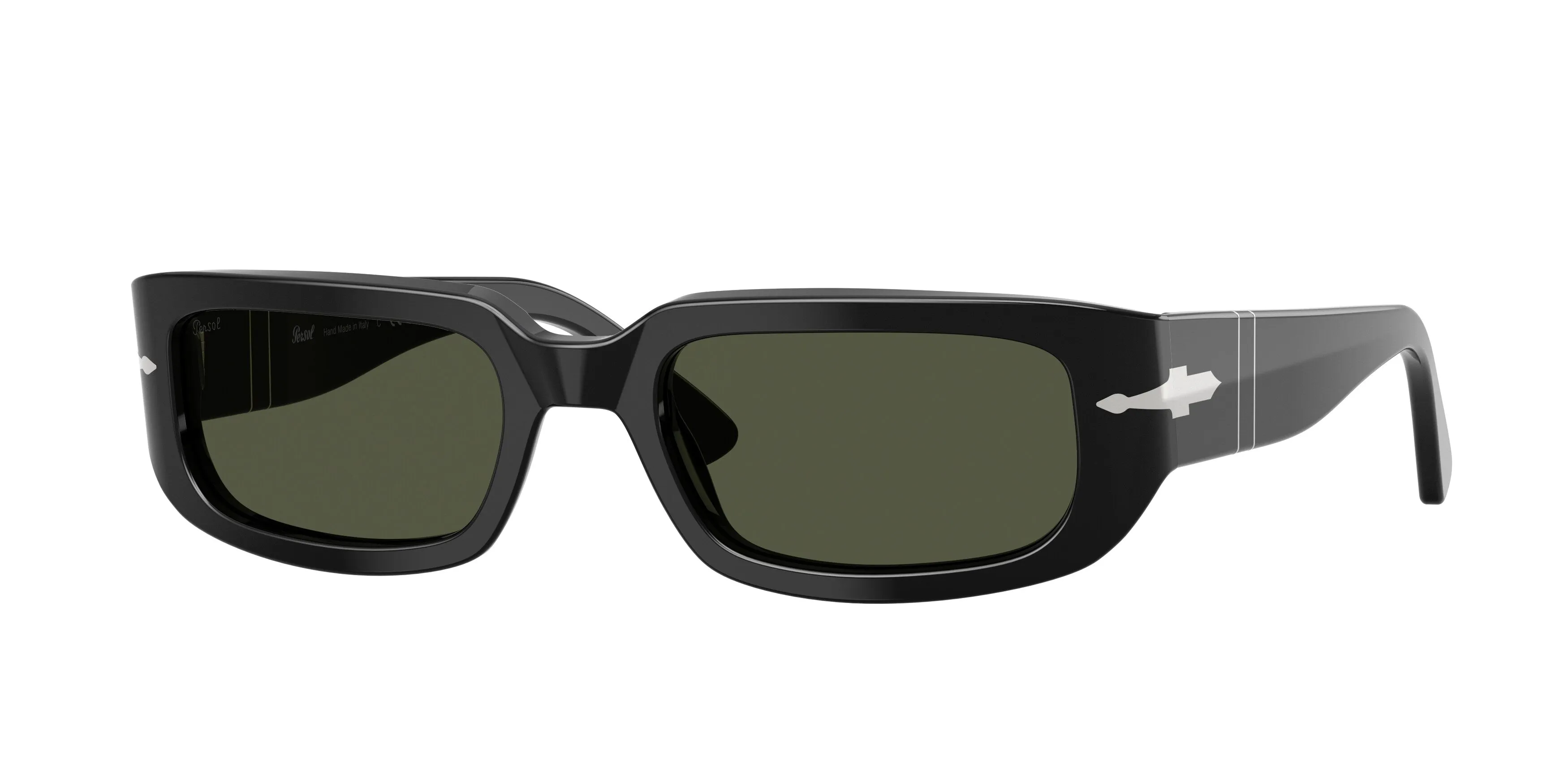 Persol PO3385S MEL 95/31 Occhiali da sole Acetato Nero Verde Pillow Normale - immagine 1