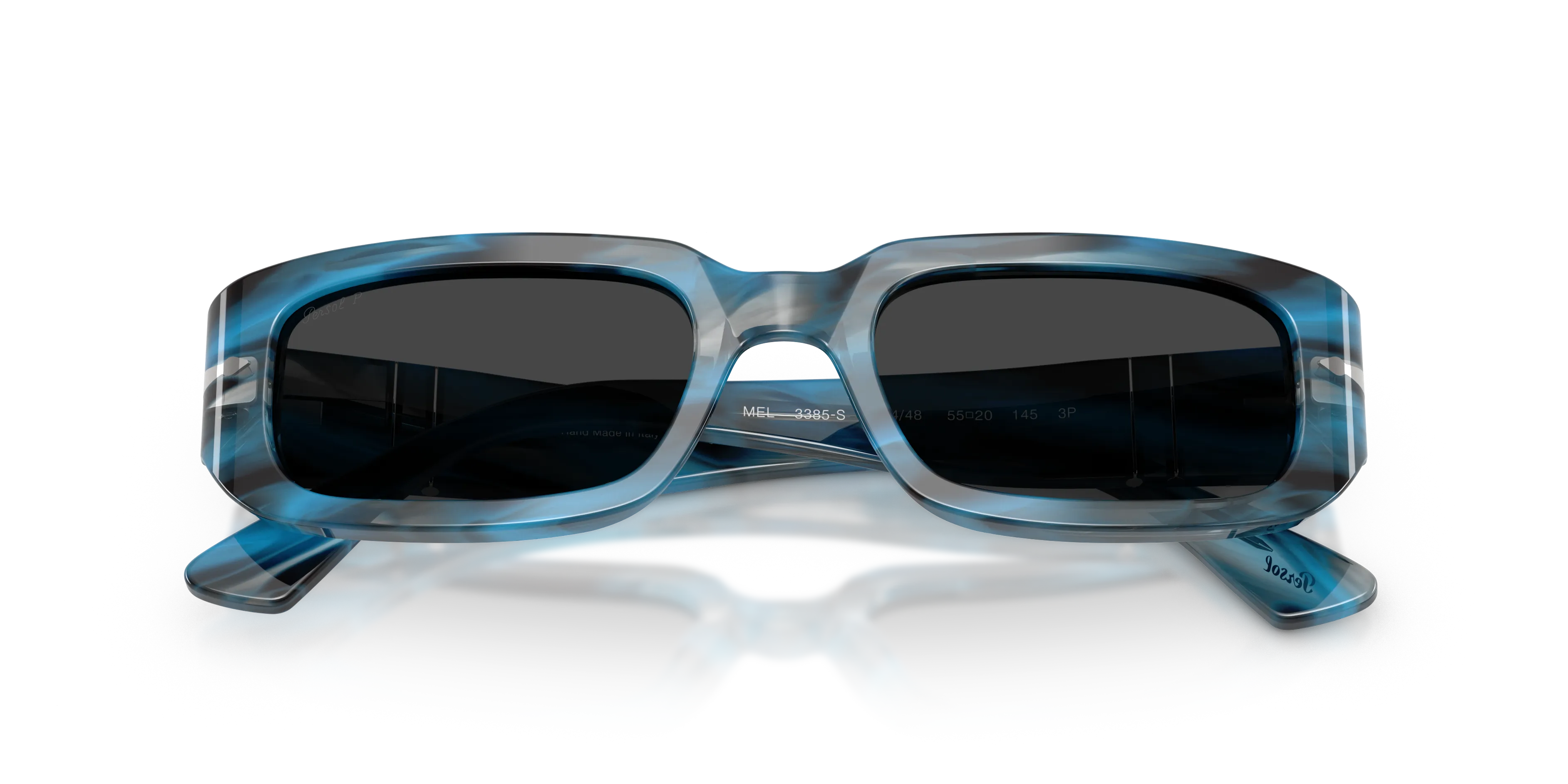 Persol PO3385S MEL 123448 Occhiali da sole Acetato Blu Grigio Pillow Polarizzata - immagine 2