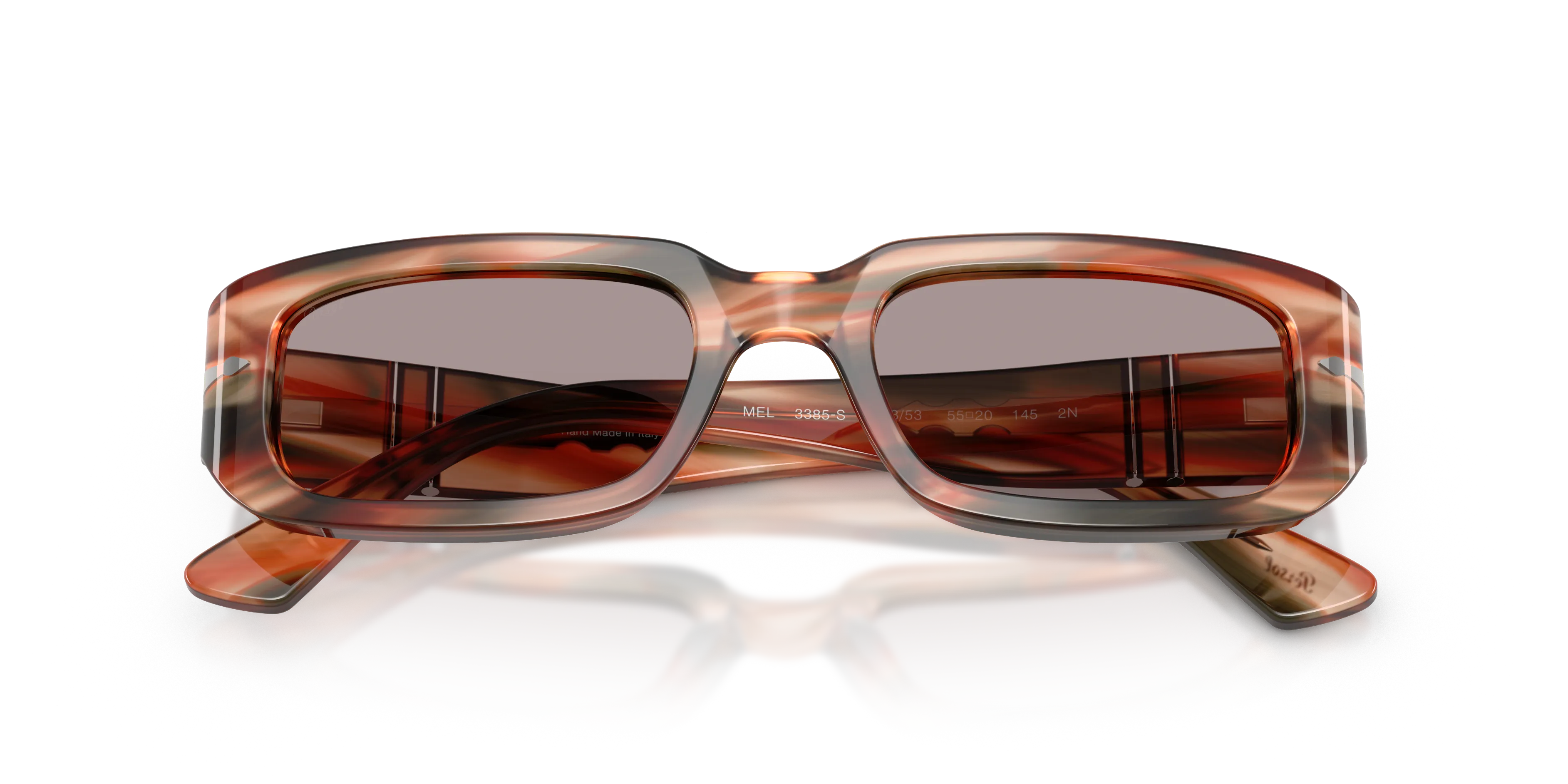Persol PO3385S MEL 123353 Occhiali da sole Acetato Rosso Viola Pillow Normale - immagine 2