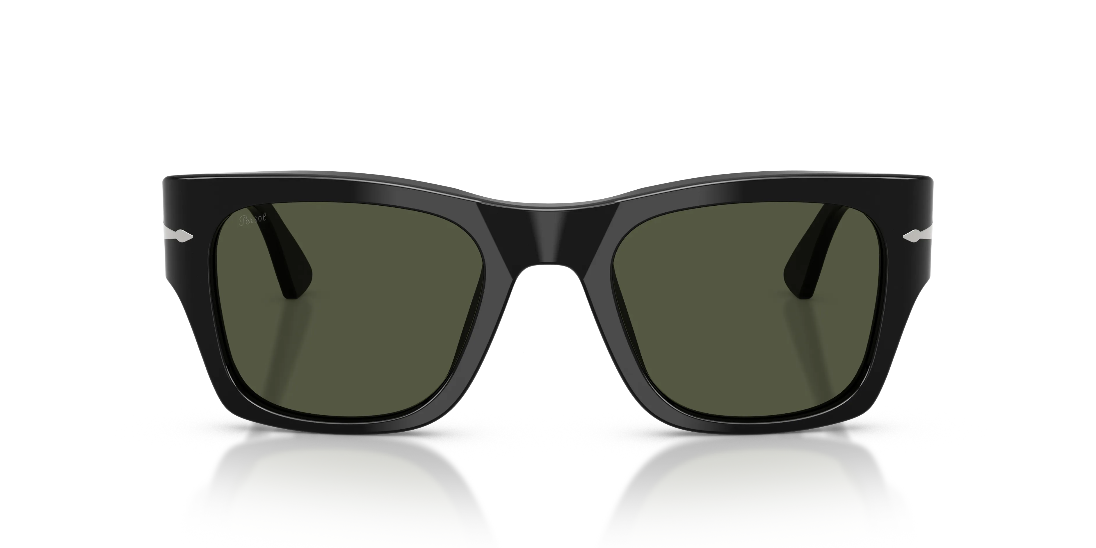 Persol PO3384S 95/31 Occhiali da sole Acetato Nero Verde Squadrata Normale - immagine 3