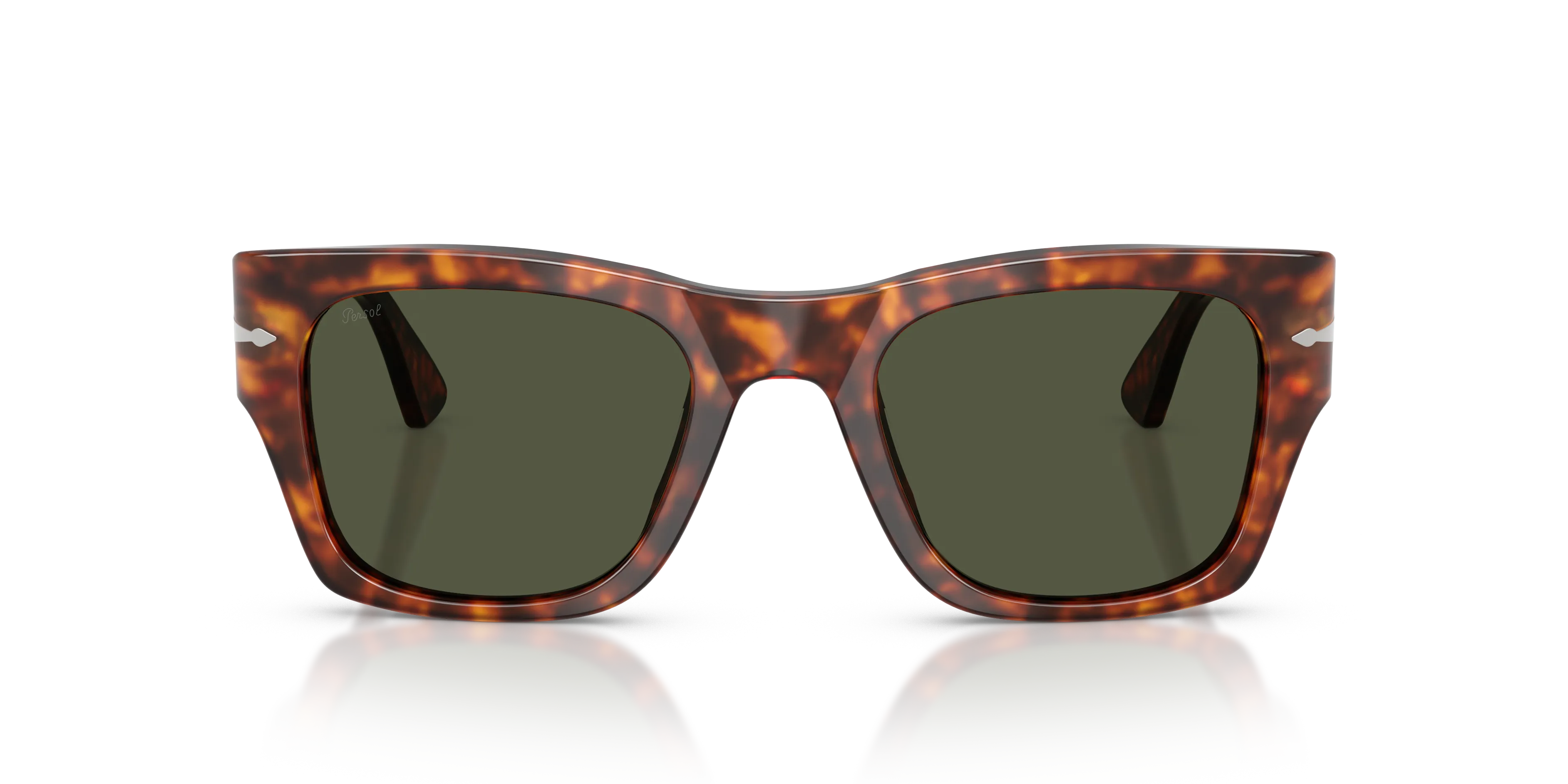 Persol PO3384S 24/31 Occhiali da sole Acetato Tartaruga Verde Squadrata Normale - immagine 3