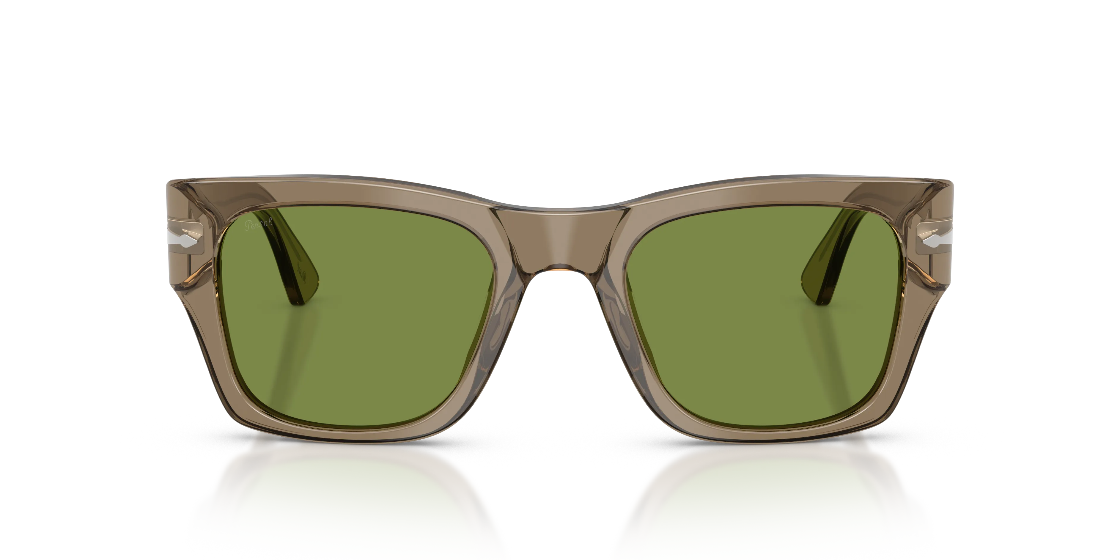 Persol PO3384S 12284E Occhiali da sole Acetato Marrone Verde Squadrata Normale - immagine 3