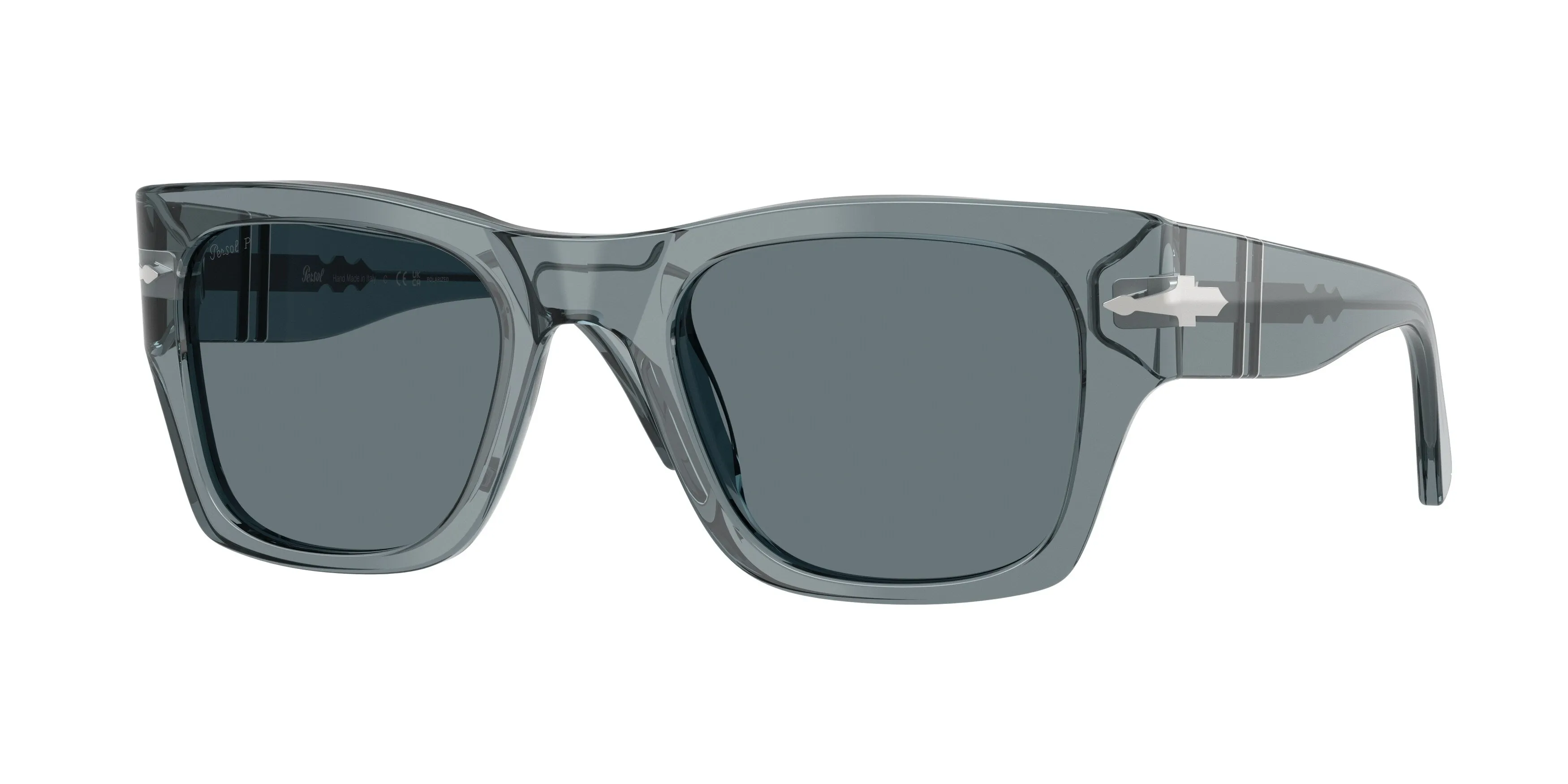 Persol PO3384S 12273R Occhiali da sole Acetato Blu Blu Squadrata Polarizzata - immagine 1