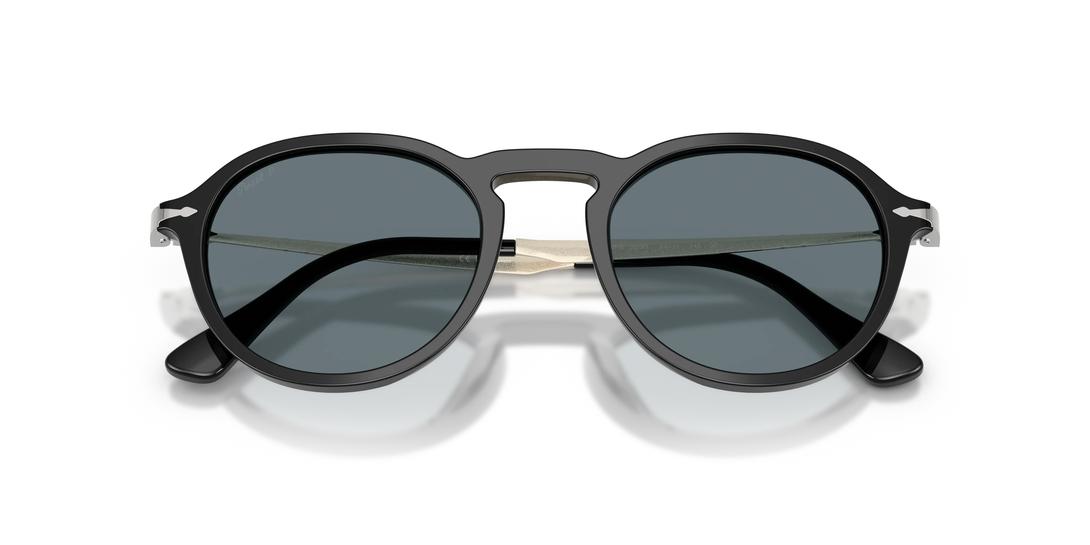 Persol PO3383S 95/3R Occhiali da sole Acetato Nero Grigio Pantos Polarizzata - immagine 2