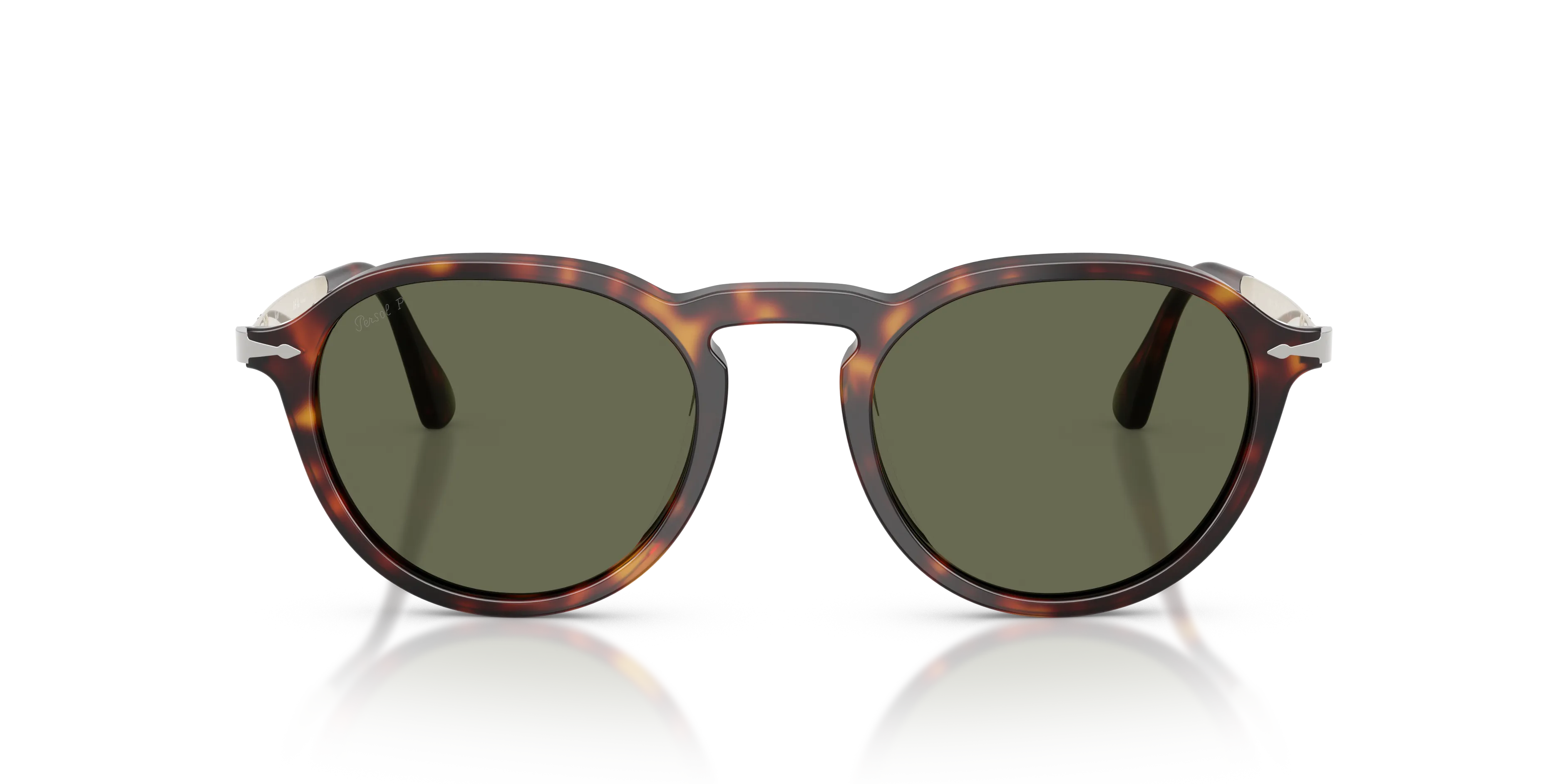 Persol PO3383S 24/58 Occhiali da sole Acetato Tartaruga Verde Pantos Polarizzata - immagine 3