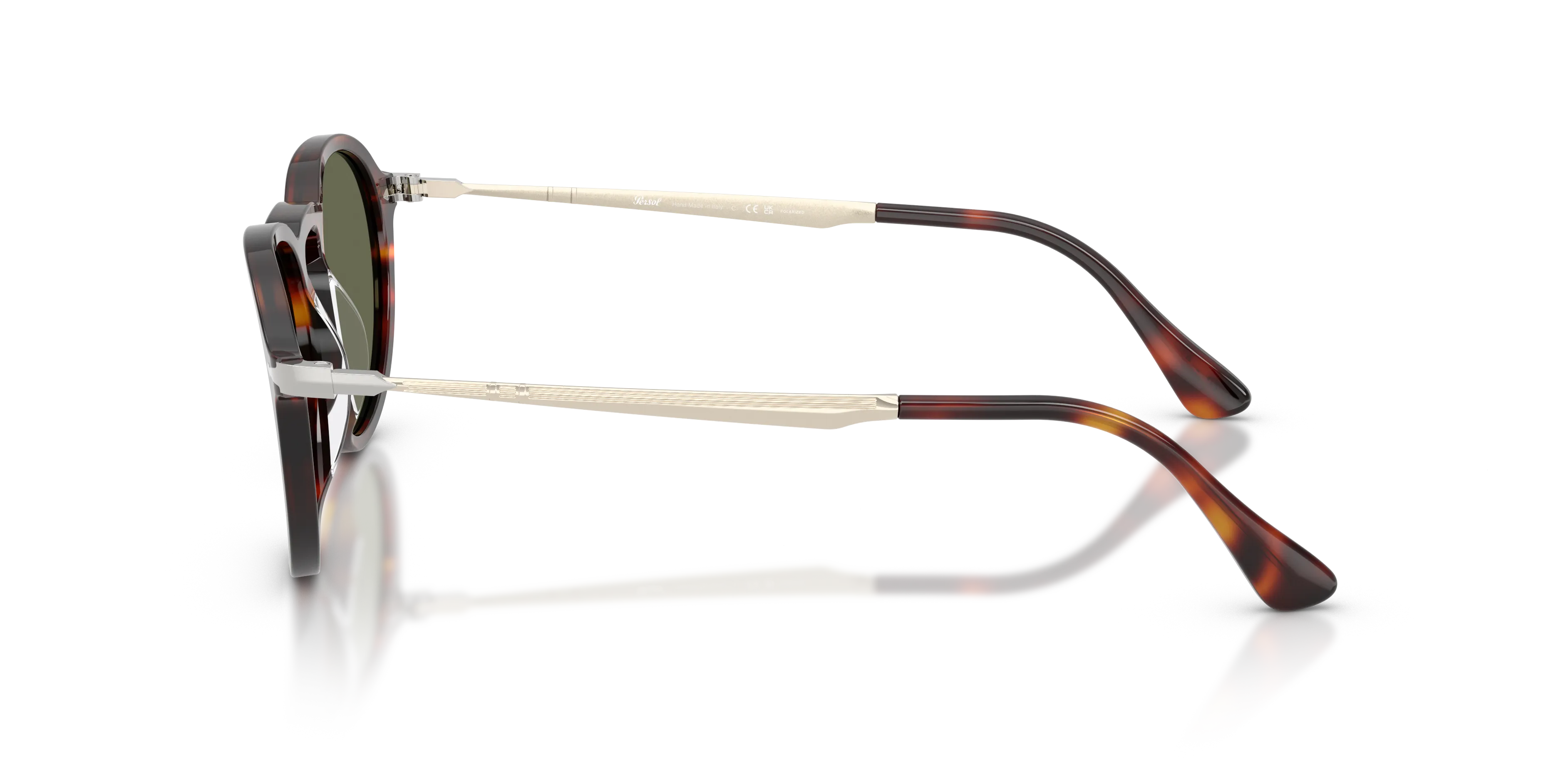 Persol PO3383S 24/58 Occhiali da sole Acetato Tartaruga Verde Pantos Polarizzata - immagine 4