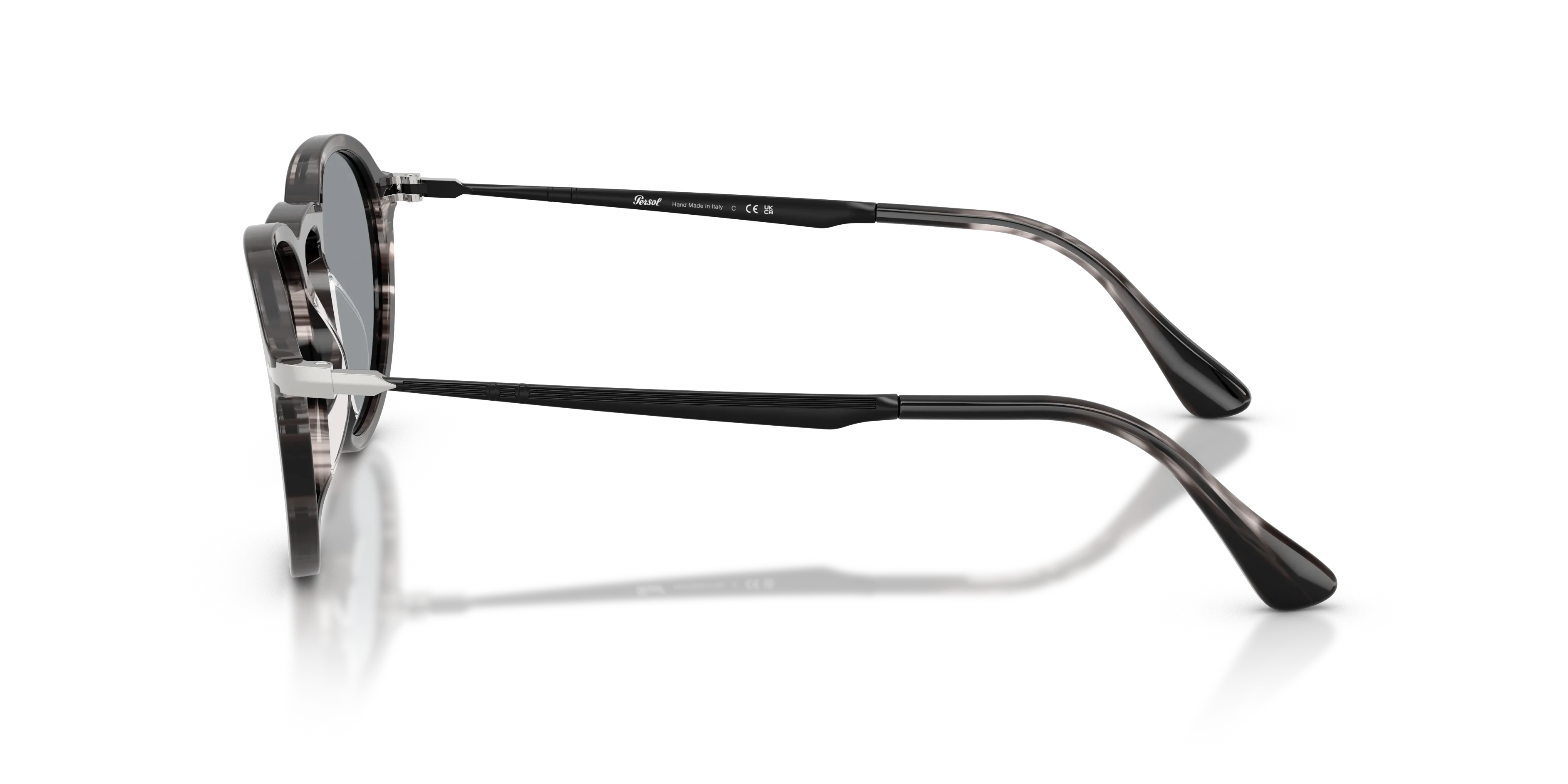 Persol PO3383S 1238R5 Occhiali da sole Acetato Grigio Blu Pantos Normale - immagine 4