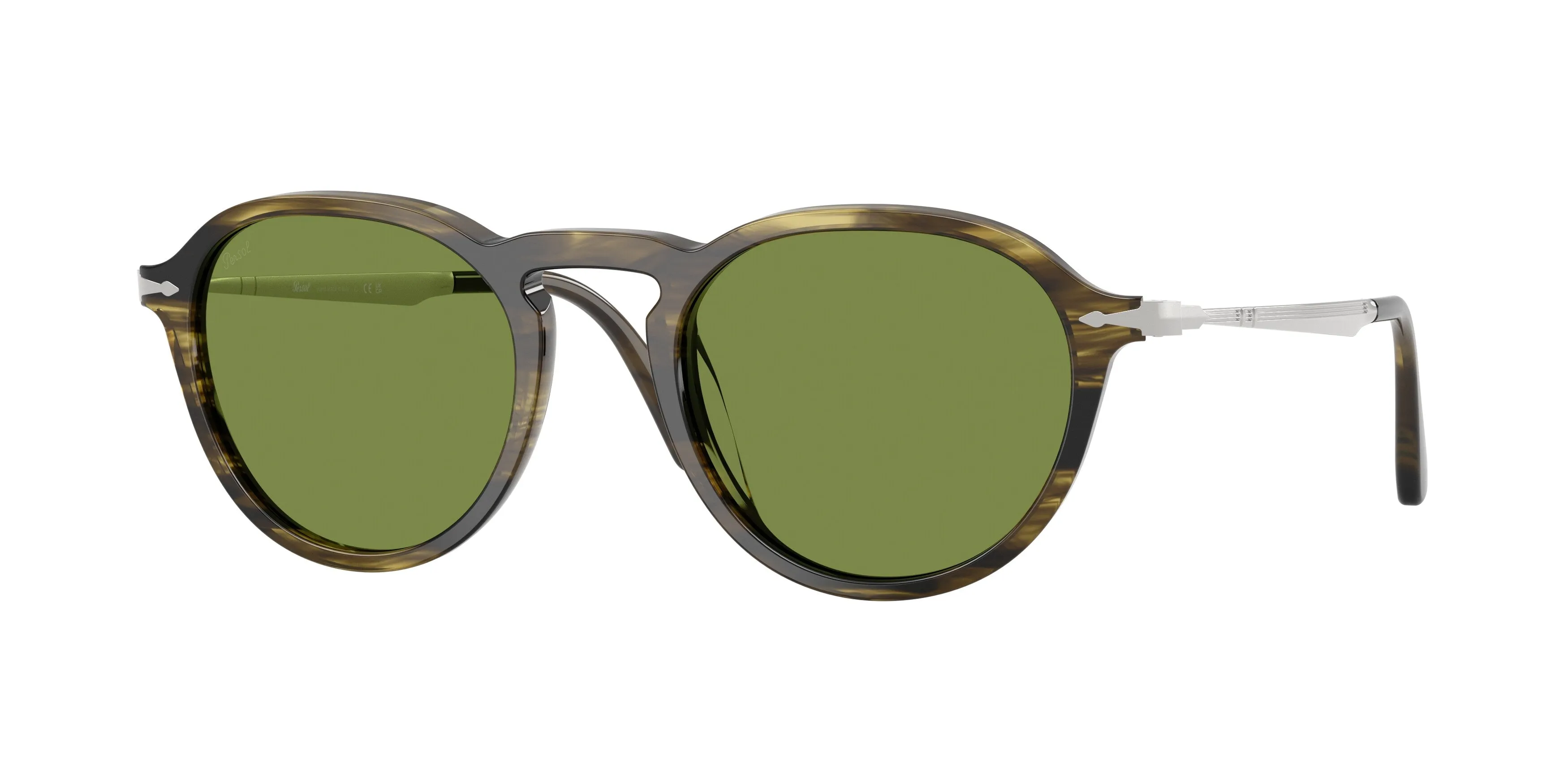Persol PO3383S 12374E Occhiali da sole Acetato Verde Verde Pantos Normale - immagine 1
