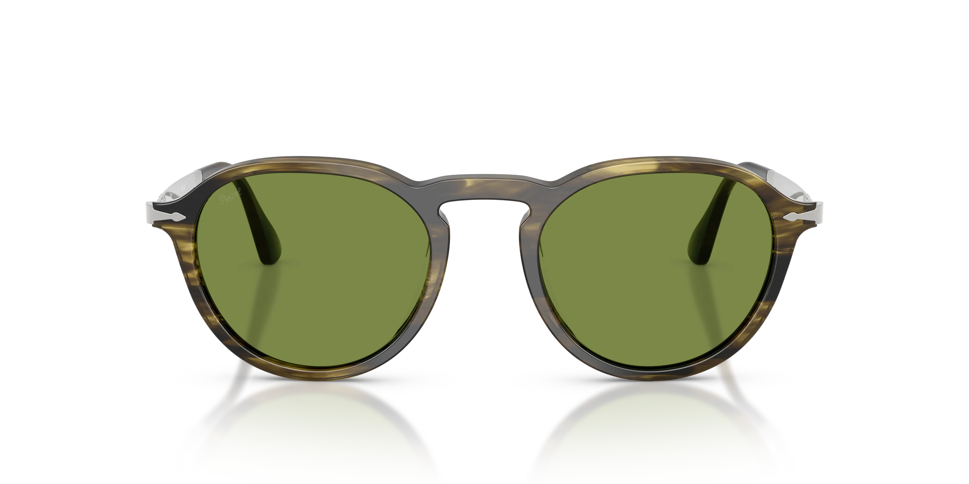 Persol PO3383S 12374E Occhiali da sole Acetato Verde Verde Pantos Normale - immagine 3