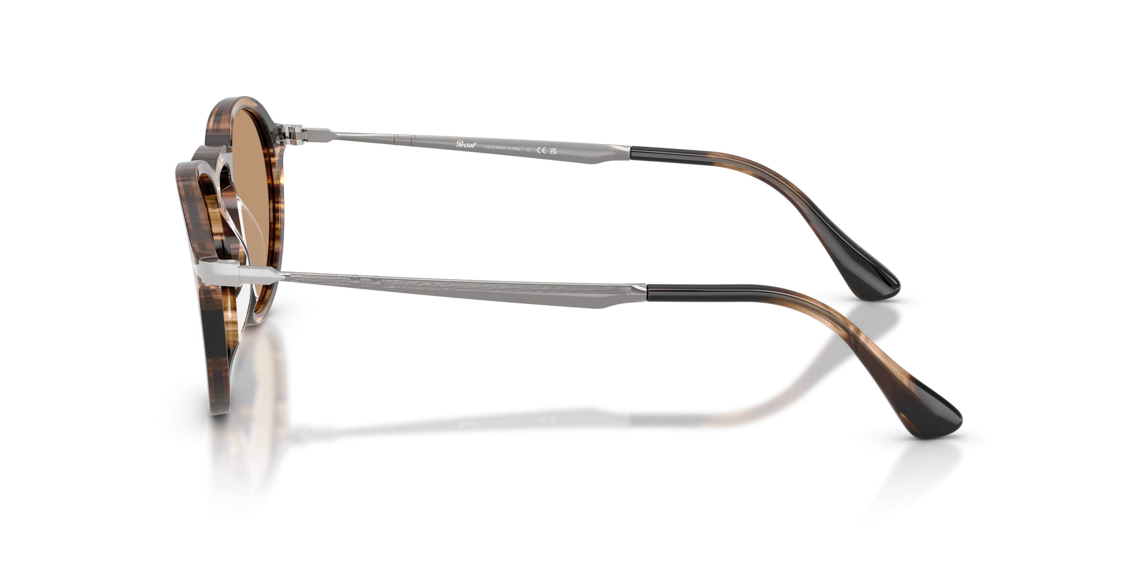 Persol PO3383S 123653 Occhiali da sole Acetato Marrone Marrone Pantos Normale - immagine 4