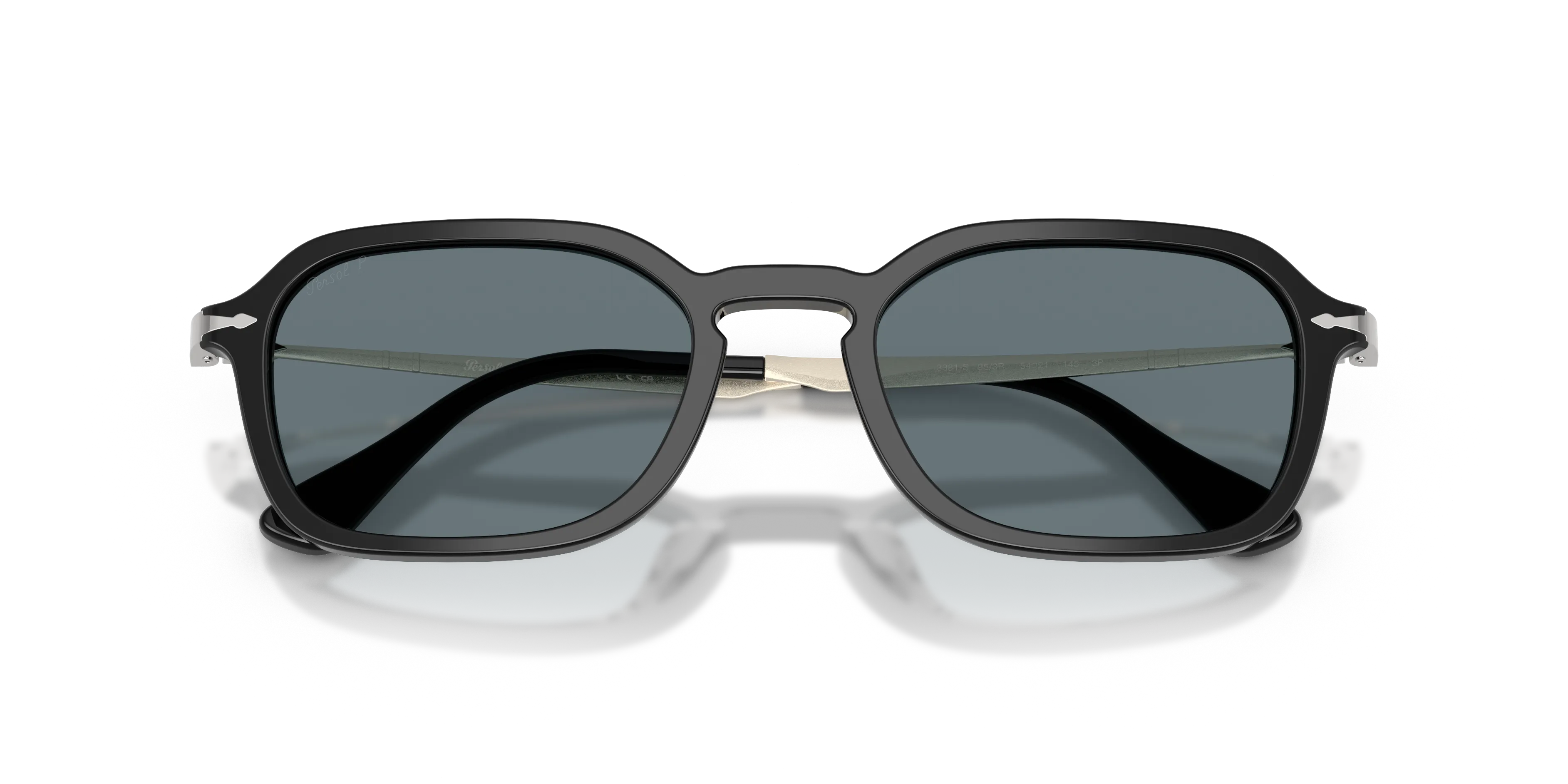 Persol PO3381S 95/3R Occhiali da sole Acetato Nero Grigio Pantos Polarizzata - immagine 2